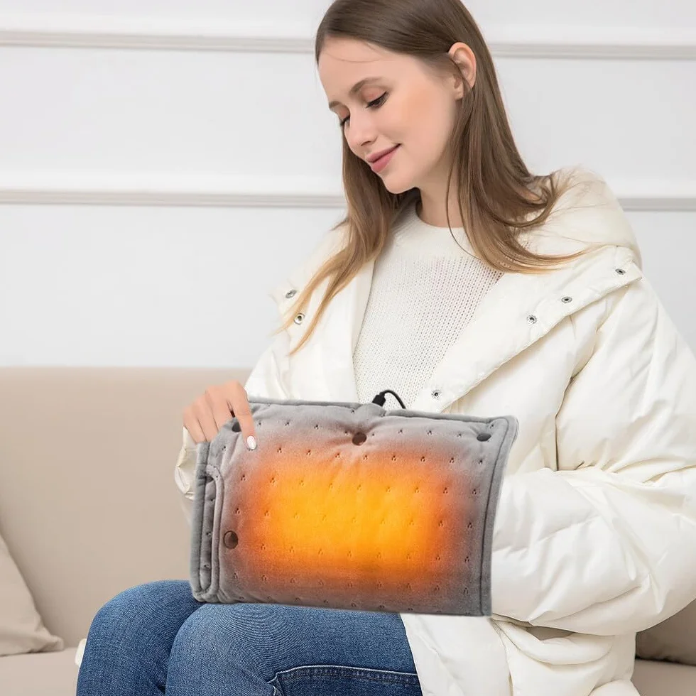 Elektryczny grzejnik grzewczy 50 x 27 cm poduszka grzewcza z termostatycznym ustawieniem temperatury