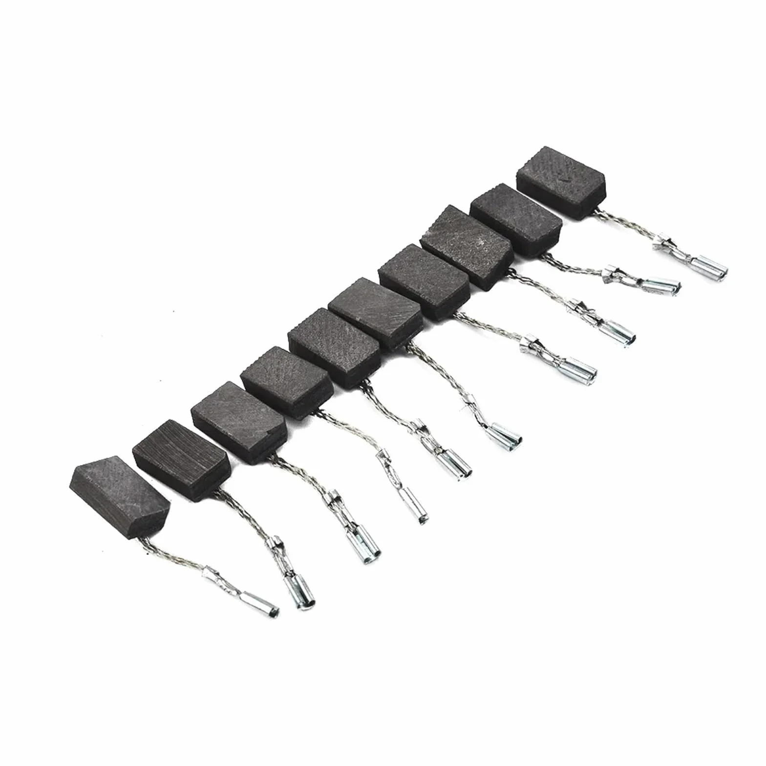 10 szt. szczotki węglowe do szlifierki kątowej WQ 1400/WQ 1000/WQ 5 * 10 * 16 mm wiertarka elektryczna szczotki węglowe z włókna węglowego elektronarzędzie