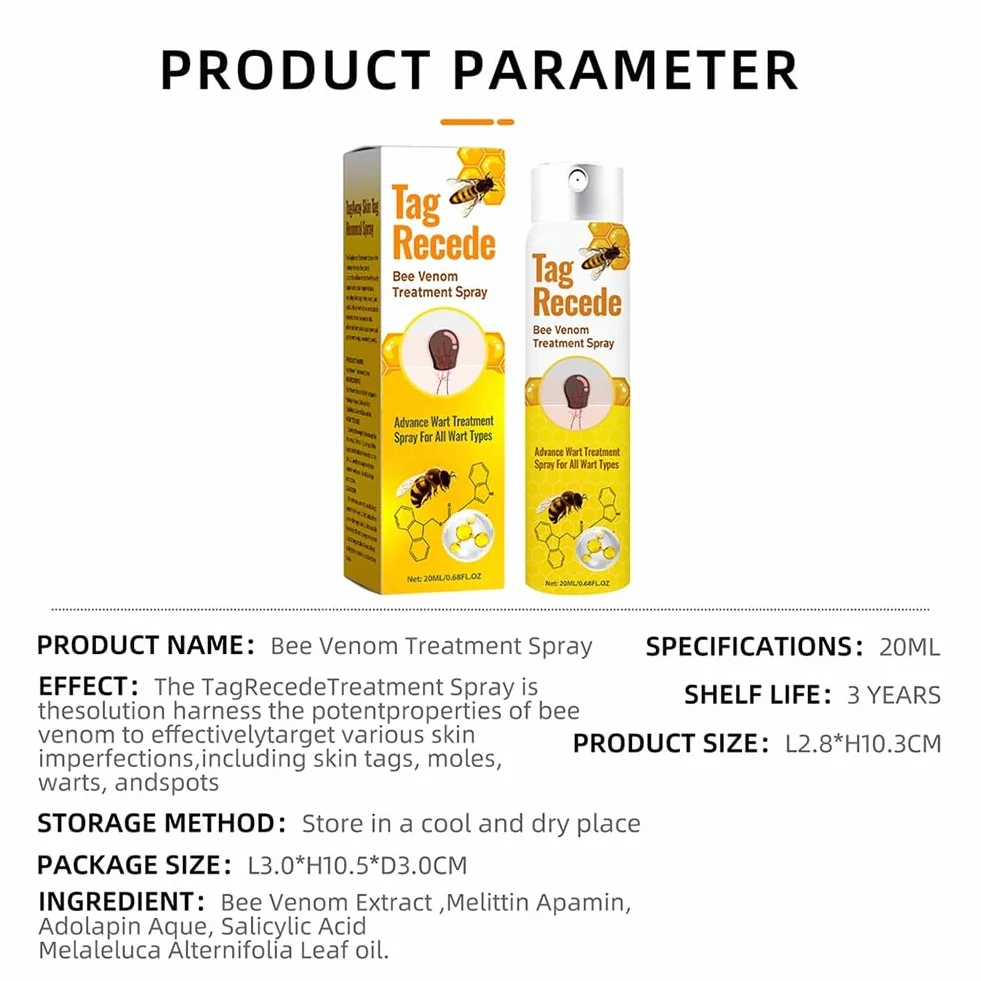 Bezbolesny spray do usuwania brodawek z pszczelim 20 ml 2 szt