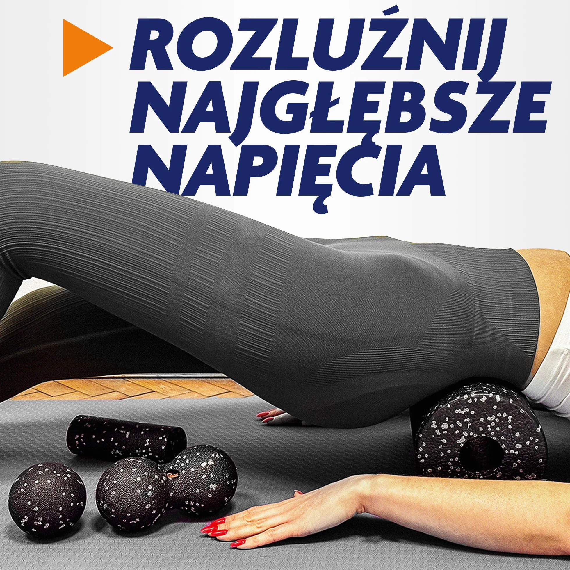 Tenso Longwałek do fitnessu, pilatesu i jogi, długość: 90 cm