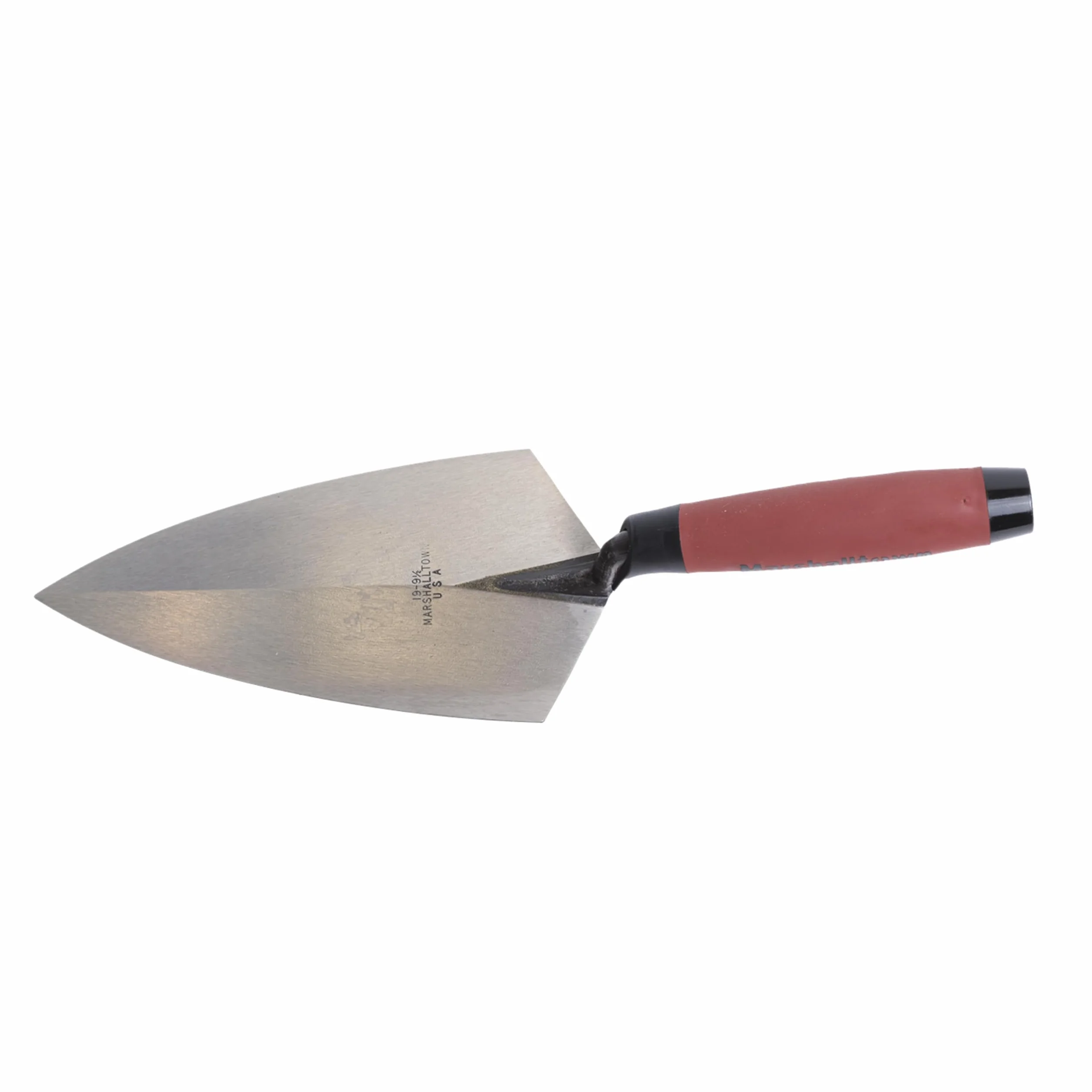 Marshalltown Kielnia, kielnia typu Philadelphia z uchwytem Durasoft, ze zwężoną końcówką i prostą szyjką, wykonana ze stali węglowej, wymiary kielni: 305x152 mm