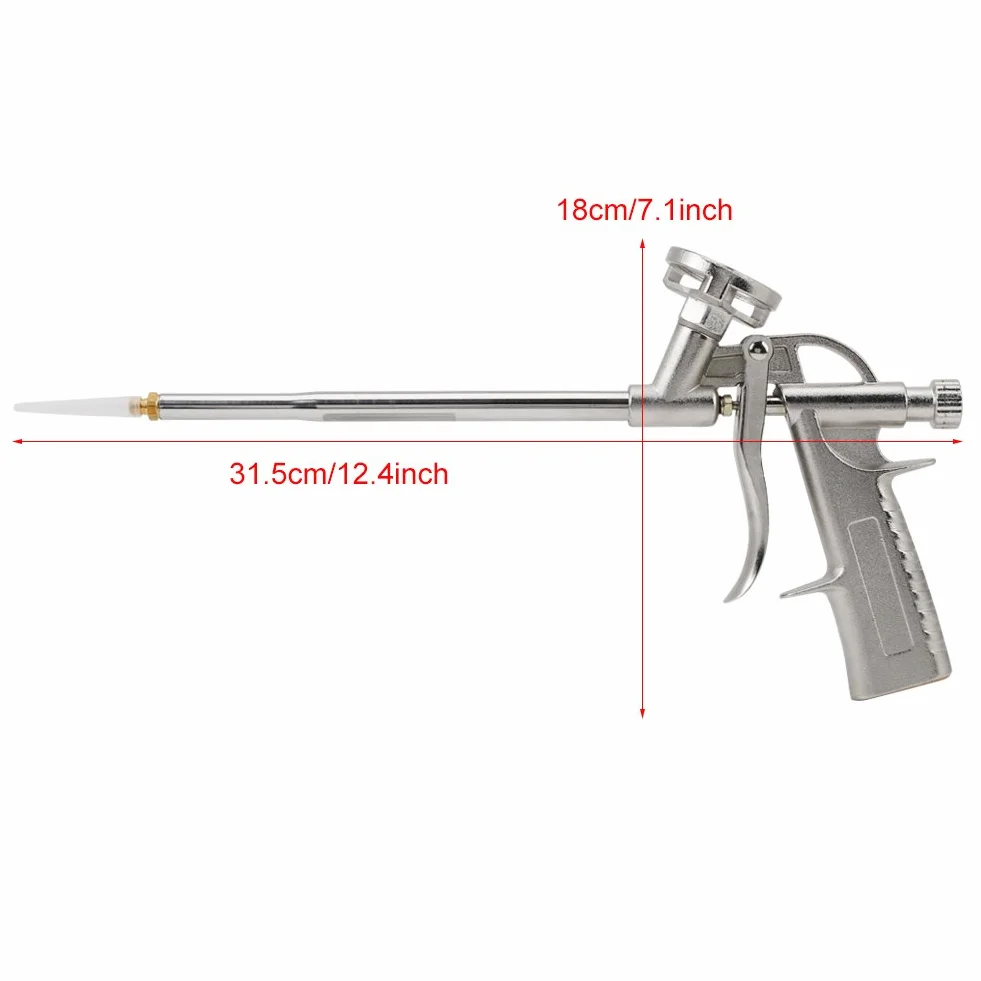 Pistolet natryskowy do piany aplikator izolacji PU srebrny