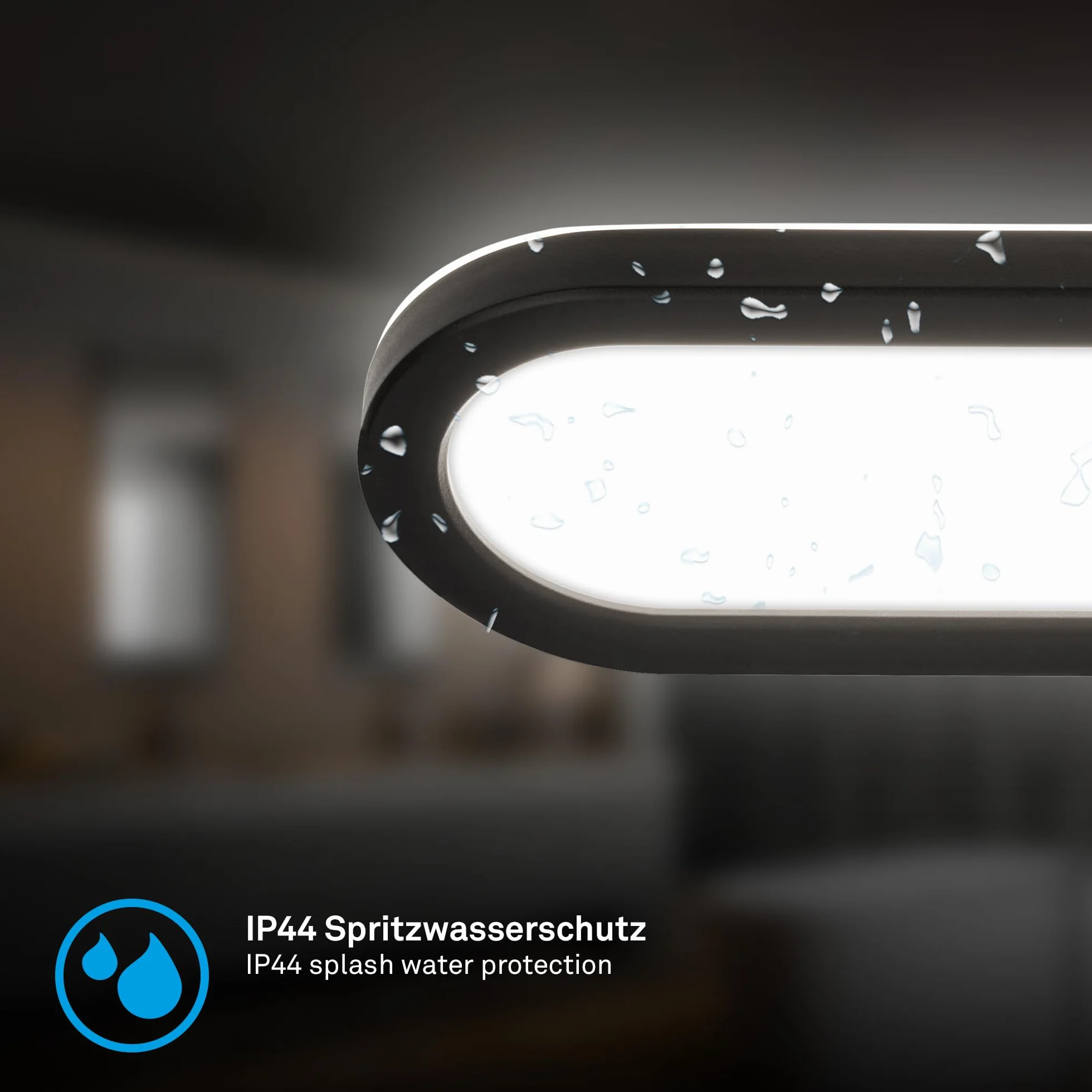 BRILONER Lustro łazienkowe LED IP44 35x9x4 cm czarny