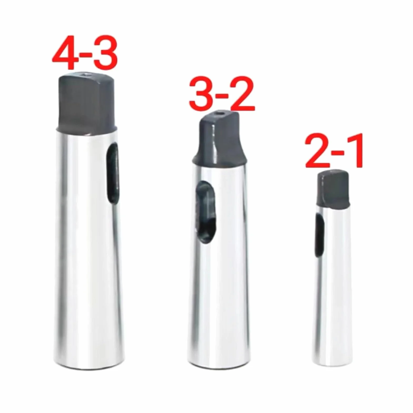 Adapter stożkowy Morse'a z tuleją stożkową Morse'a do redukcji stożkowego adaptera wiertniczego, 4 szt./1 zestaw (MT5-MT3)