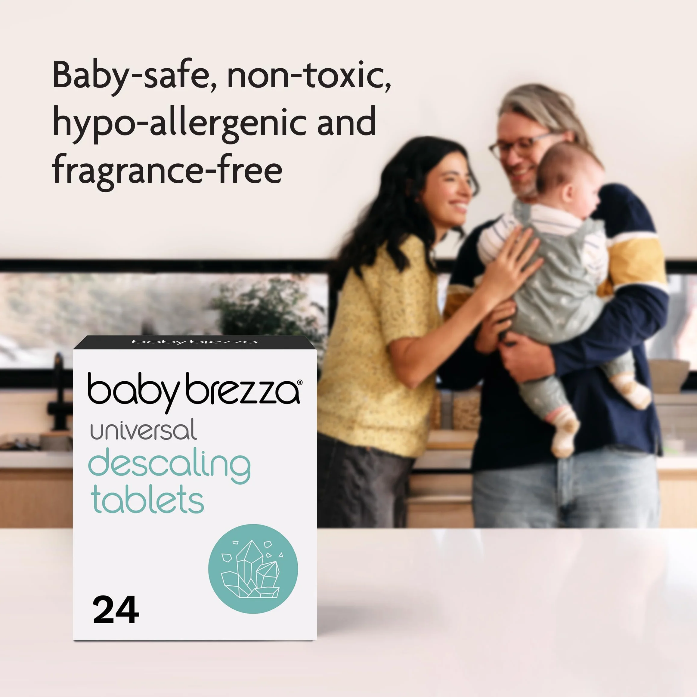 Baby Brezza Uniwersalne tabletki do odkamieniania, bezpieczne i skuteczne usuwanie kamienia do maszyn Baby Brezza – nietoksyczna, hipoalergiczna formuła