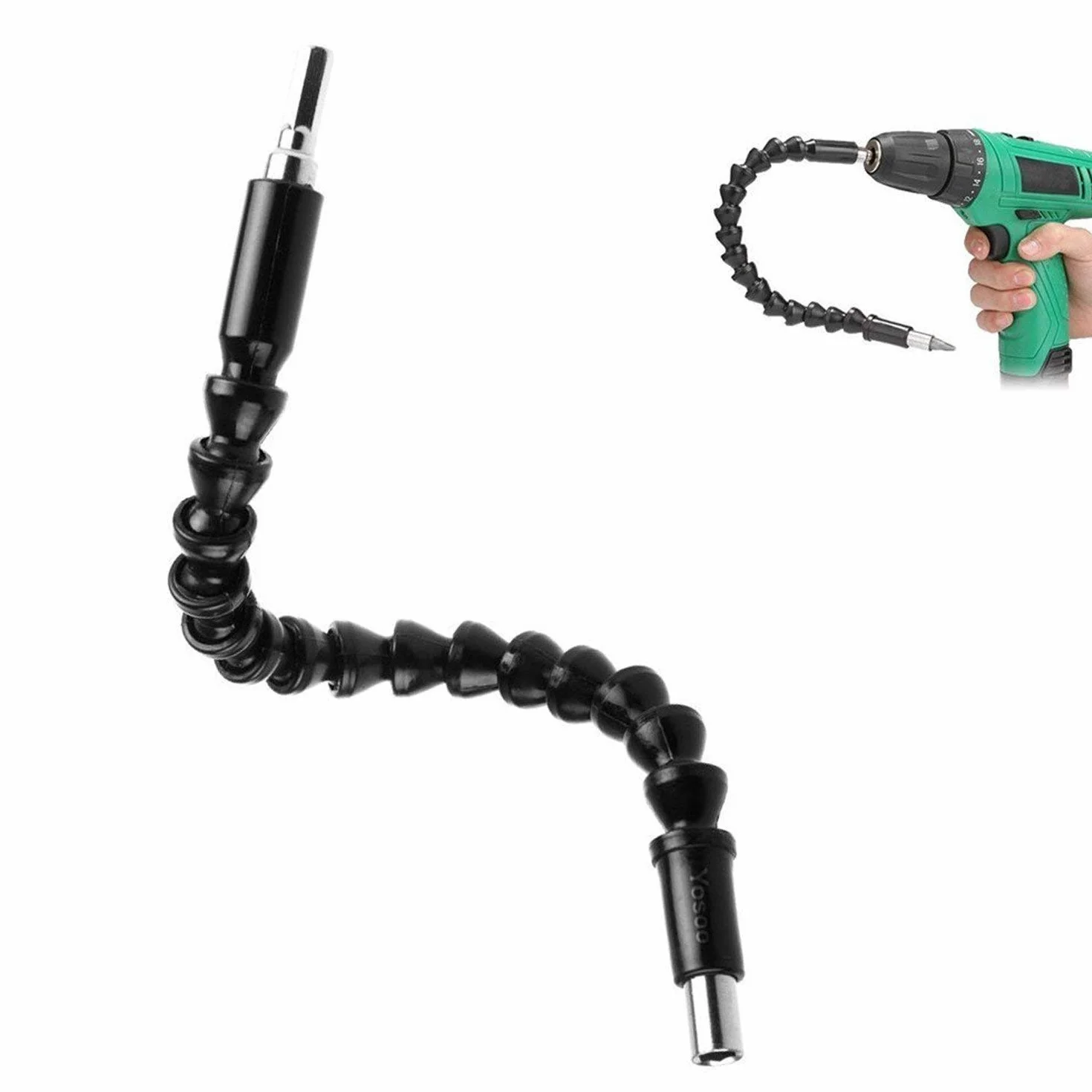 Ausla Elastyczny adapter przedłużający wiertło, 290 mm, giętki wał do wkrętarki akumulatorowej, magnetyczny elastyczny trzonek z bitami