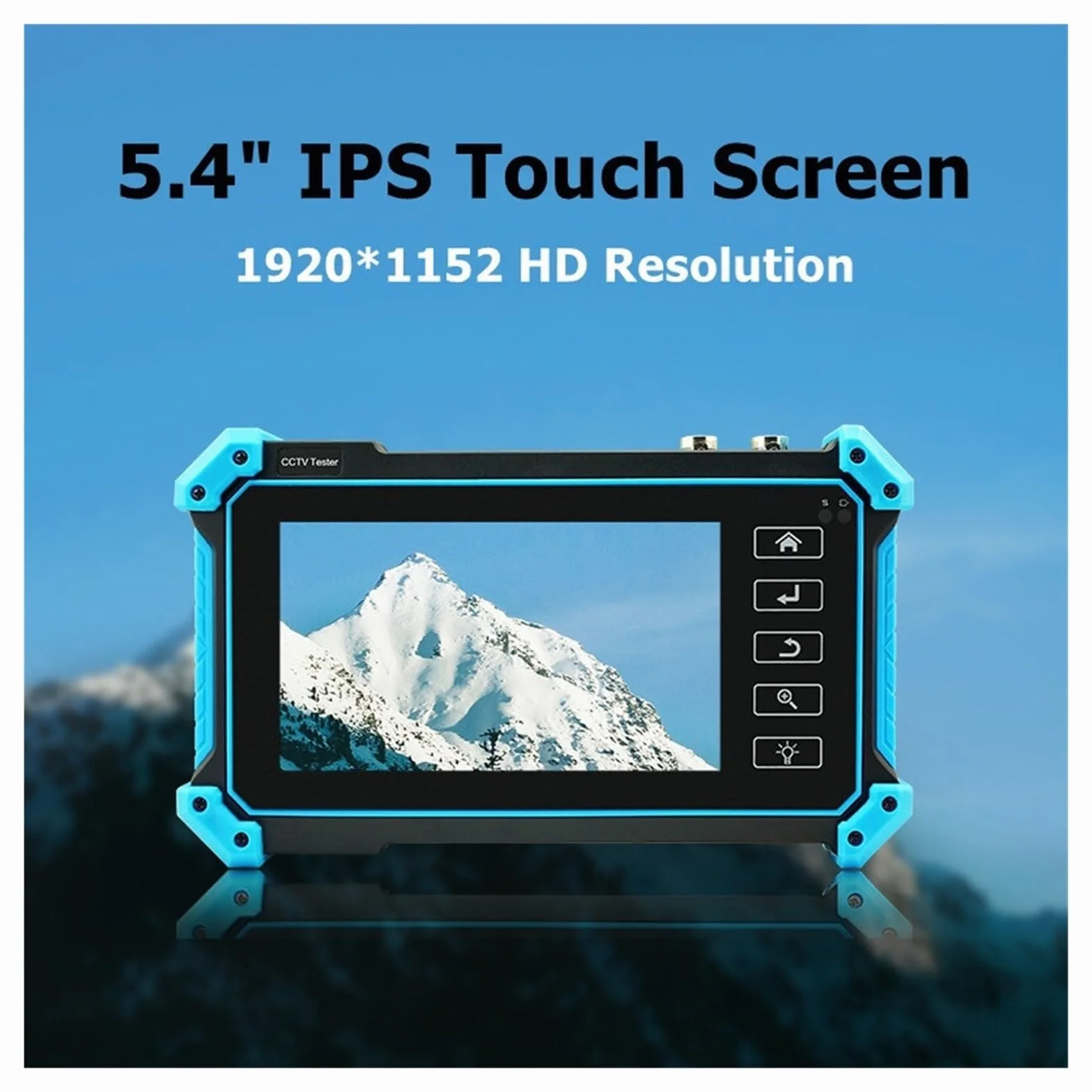Tester CCTV, IPC-5200C Tester CCTV Plus 5,4-calowy | Z ekran dotykowy IPS 8MP IP CVI TVI AHD analogowy 5 w 1 VGA i wejście 4K HD Tester kamery IP do testowania kamer CCTV i IP.