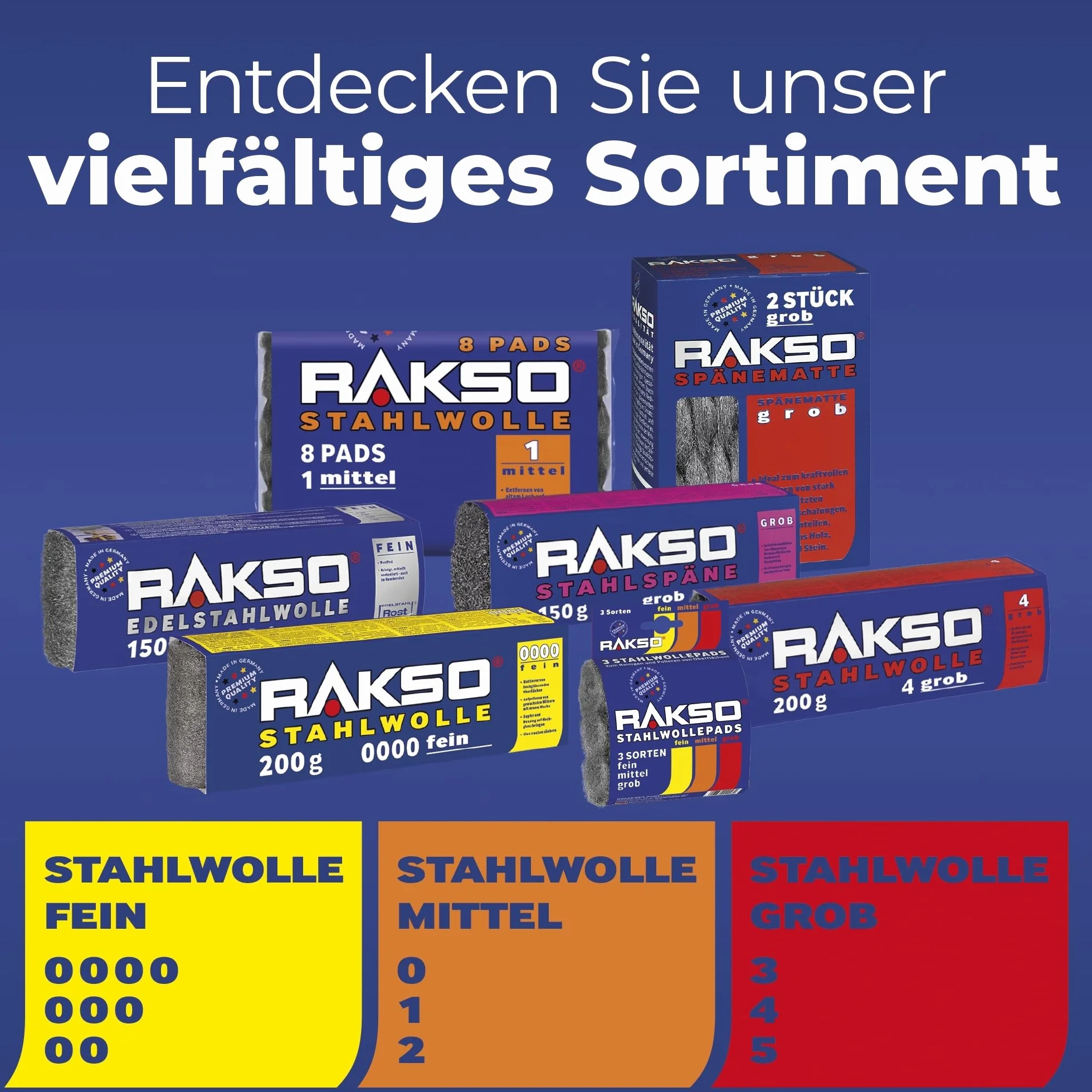 Rakso 4000841799 Wełna Stalowa, 200 g