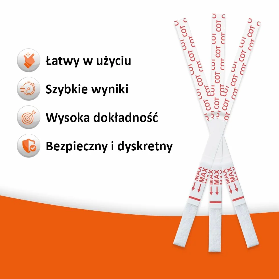 self-diagnostics Test narkotykowy Kotynina (COT) - Nikotyna - Cut-Off: 200 ng/ml - 10 pasków testowych - Wykrywanie narkotyków - Test moczu - 5 minutowy test narkotykowy moczowy