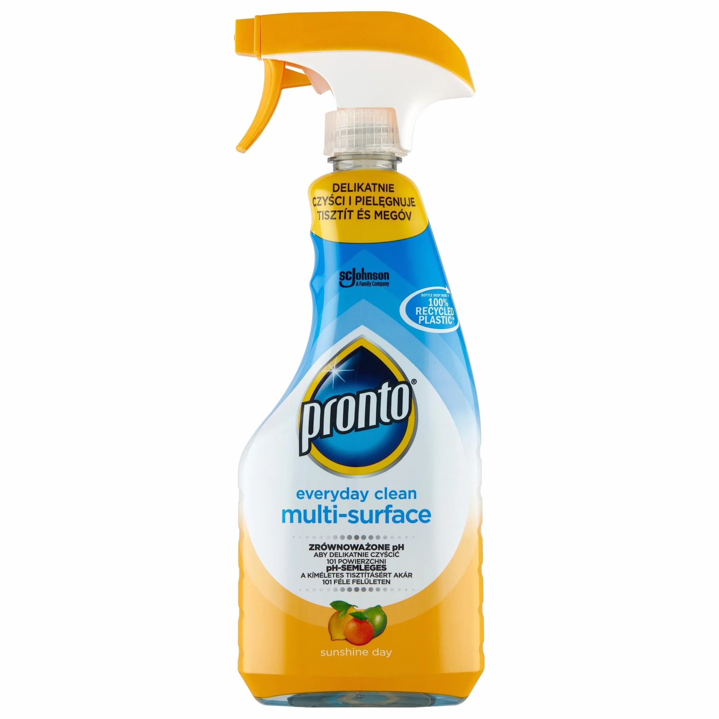 Pronto Multi-Surface, Spray do Czyszczenia Uniwersalny, Cytrusowy, Do Codziennego Użytku, pH Zrównoważone, Bez Silikonu, 500 ml, Do Drewna, Marmuru i Stali Nierdzewnej