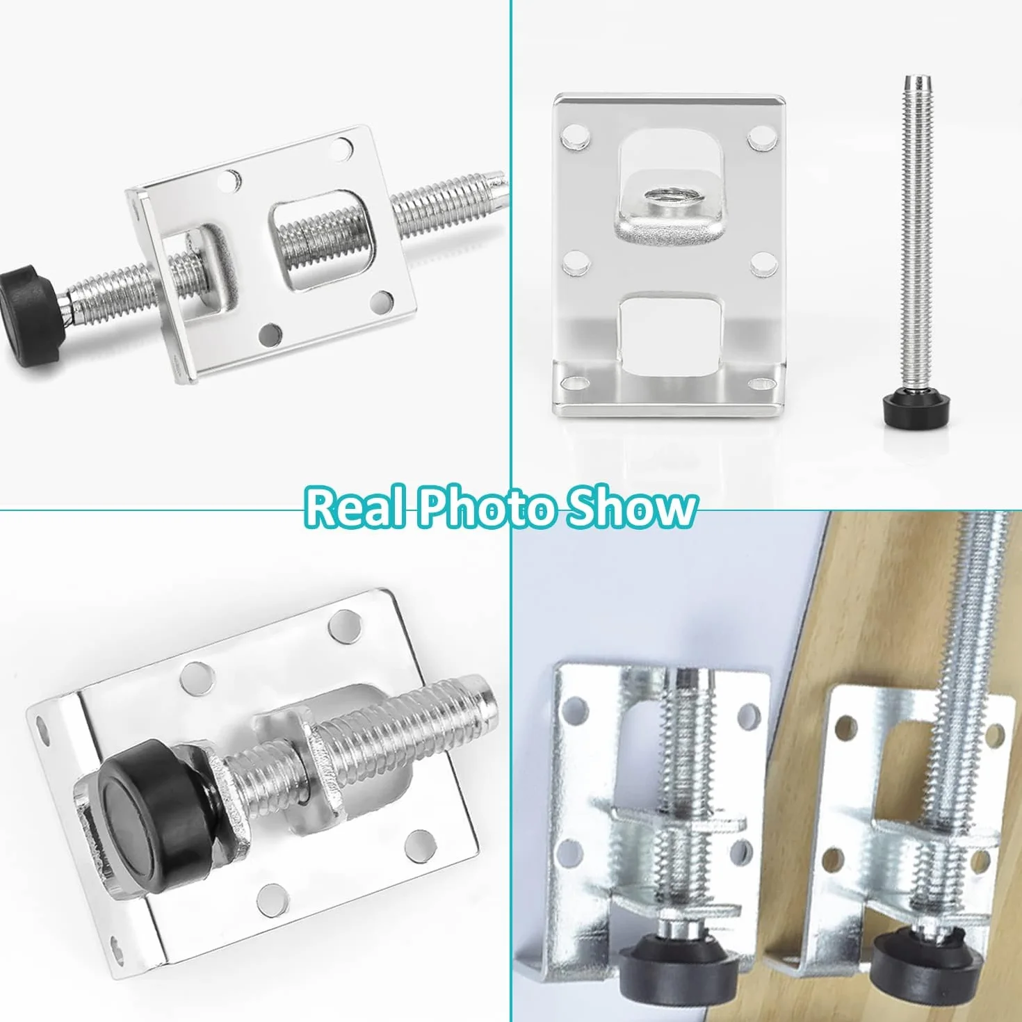 Zestaw 8 regulowanych nóżek meblowych, 55/102 mm, do dużych obciążeń, z 48 małymi śrubami, do mebli, stołu, regału, szafy, stołu warsztatowego