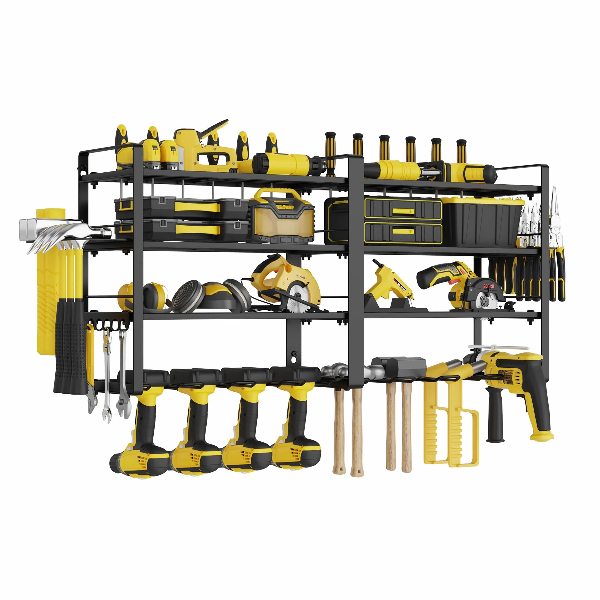 Metalowy organizer na narzędzia warsztatowe W-17 4-poziomowy 80x25x45 cm