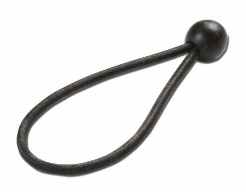 25 pętli do ćwiczeń, 180 mm, czarne z piłką, zamiennik gumy do namiotu, gumowe paski z plastikową kulką, napinacz plandeki z pętlą na kulkę, napinacz, sling easy ball, bungee