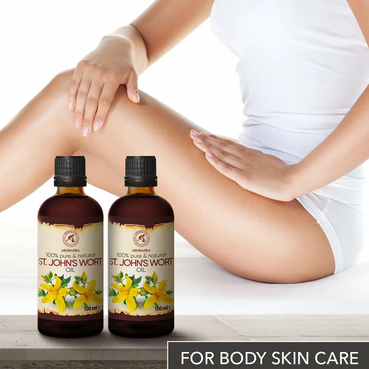 Olejek z Dziurawca 2x100 ml Naturalny 100% Hypericum Perforatum do Pielęgnacji Skóry