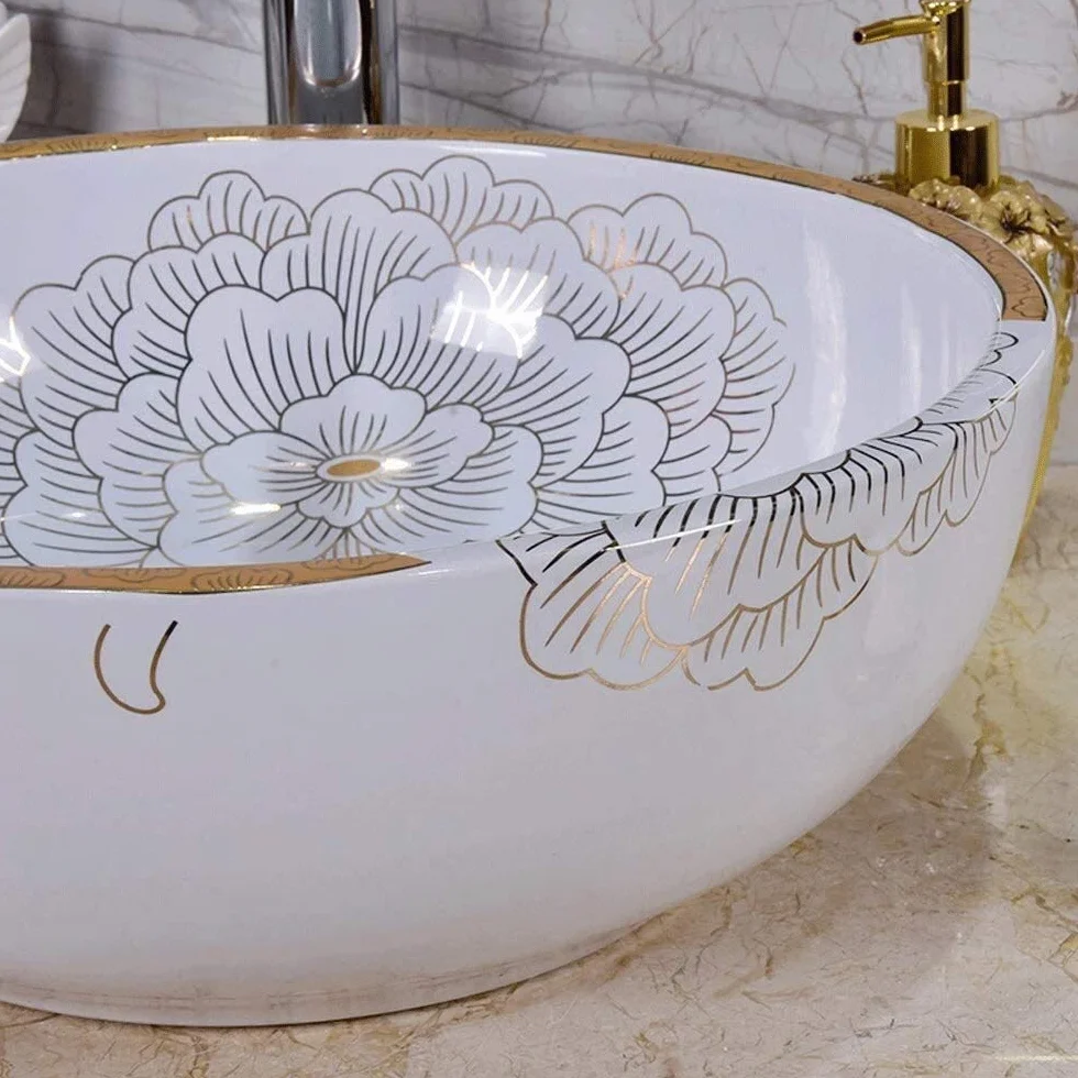 Szafka Pod Umywalkę Z Umywalką, Umywalka Nablatowa, Porcelanowa Umywalka Nablatowa, Ceramiczna Miska Ustępowa, Umywalki Łazienkowe 15 Cali