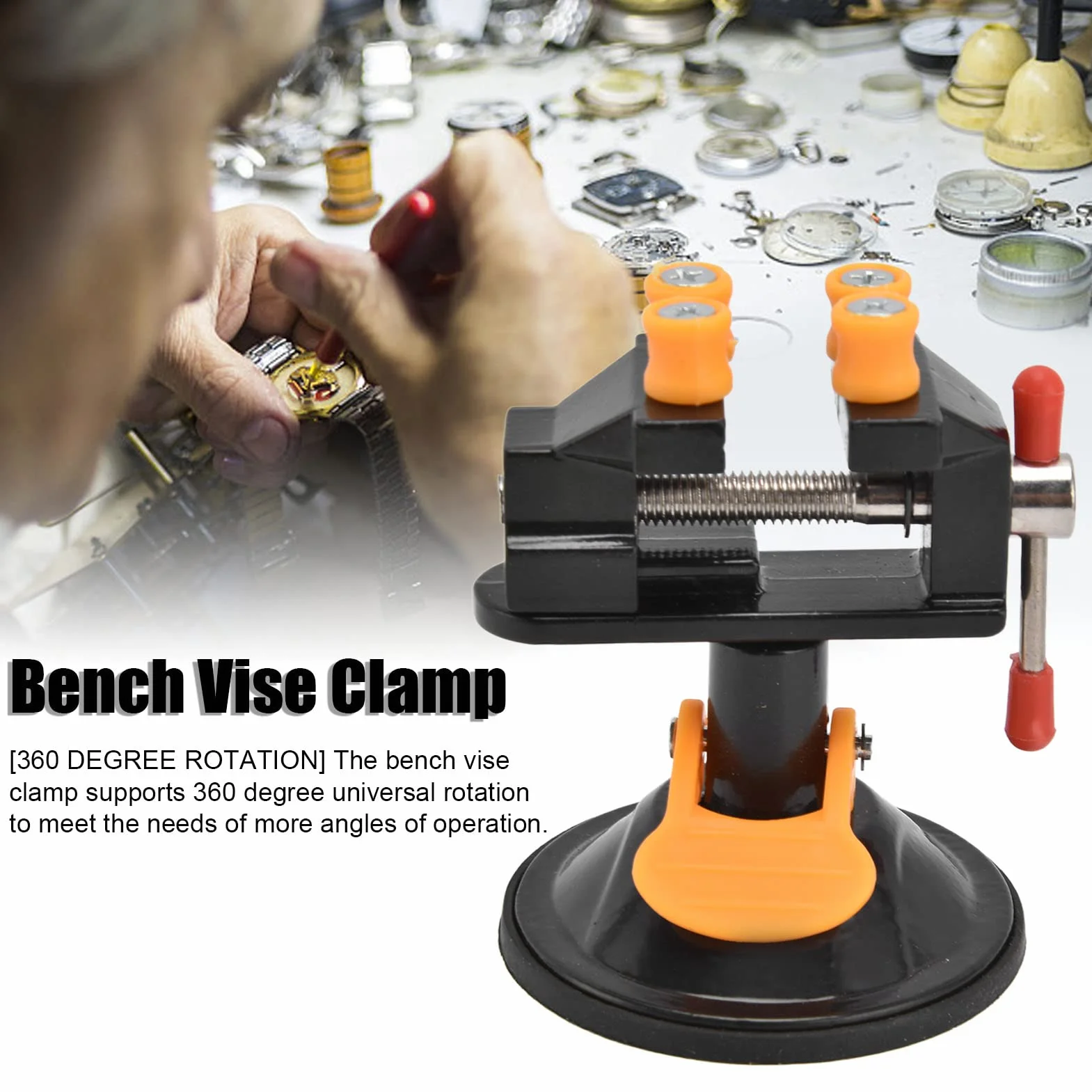 Wiertarka Vise Vise Stół Vise Mini Vice Wiertarka Prasa Zacisk Biżuteria Zacisk, 360 Stopni Uniwersalna Ławka Obrotowa Vise Zacisk Okrągły Dolny Przyssawka Workbench 0-2.5cm