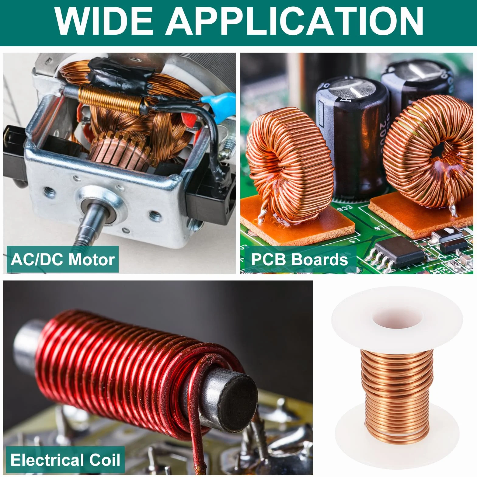 QUARKZMAN Drut Magnetyczny 42 AWG, Przewód Emaliowany Z Miedzi 42 Miarki 4 uncje Szpula Magnetyczna Dla Transformatora Silnika Elektrycznego, Klasa F 311 Fahrenheit (155 Celsjusz), Kolor Miedziowy