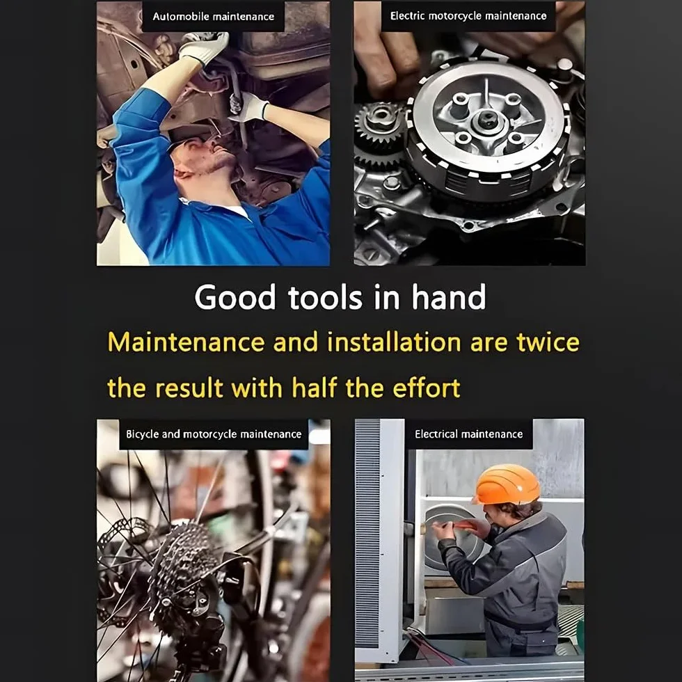 Zestaw narzędzi do domu 216-częściowy zestaw narzędzi dla mechaników 1/4" 3/8" 1/2" Zestawy kluczy nasadowych z 24-zębowymi zestawami kluczy grzechotkowych do motocykli samochodowych