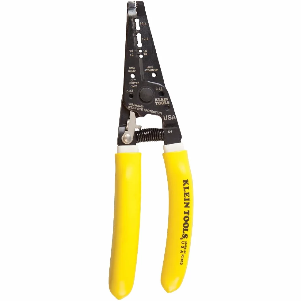 Klein Tools K1412 Taśma do cięcia drutów, podwójny kabel NM, żółty/biały, paski 12 i 14 AWG Solid Wire