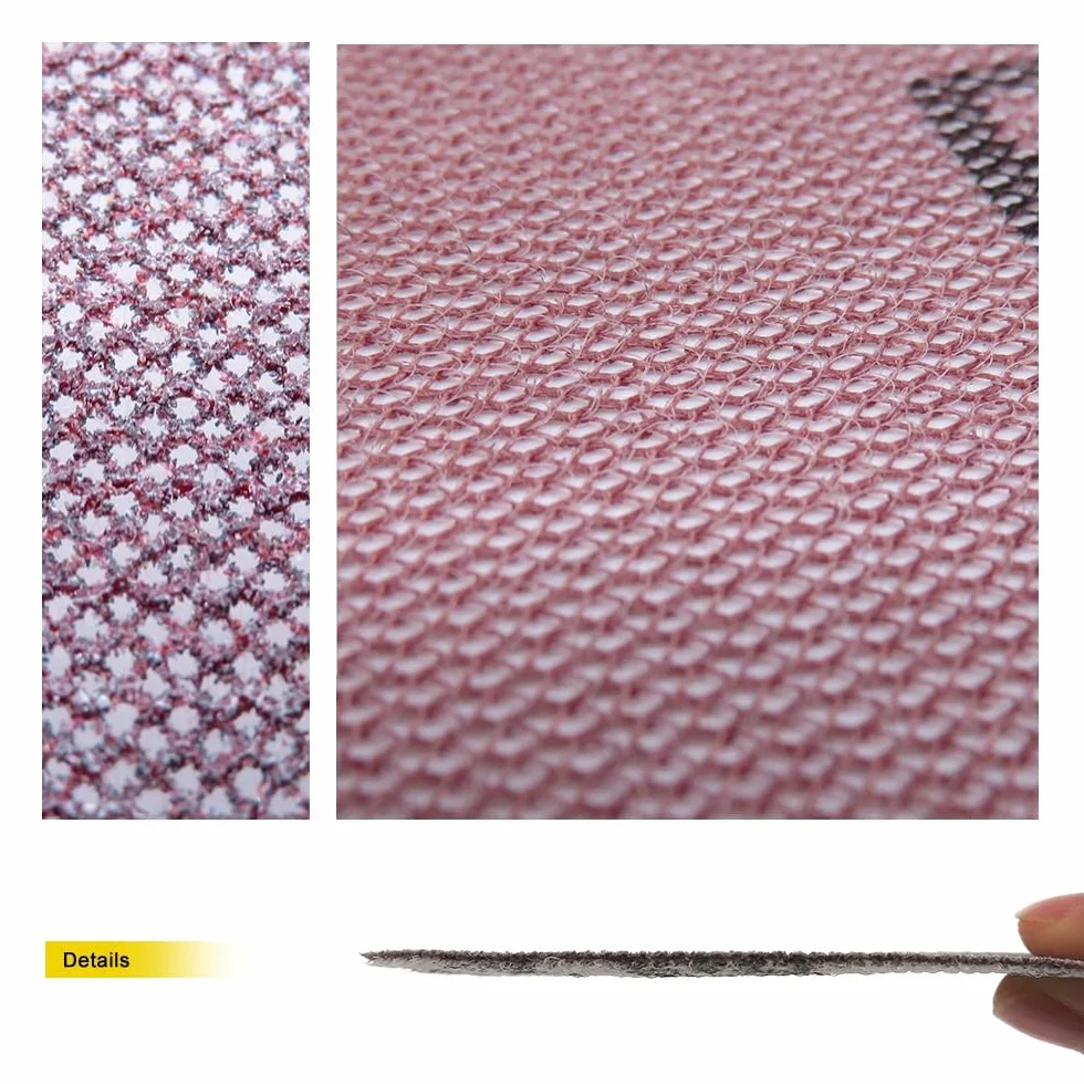 10 szt. 9-calowych, bezpyłowych tarcz ściernych z siatką - papier ścierny z haczykiem i pętelką o ziarnistości 80-600(400grit)