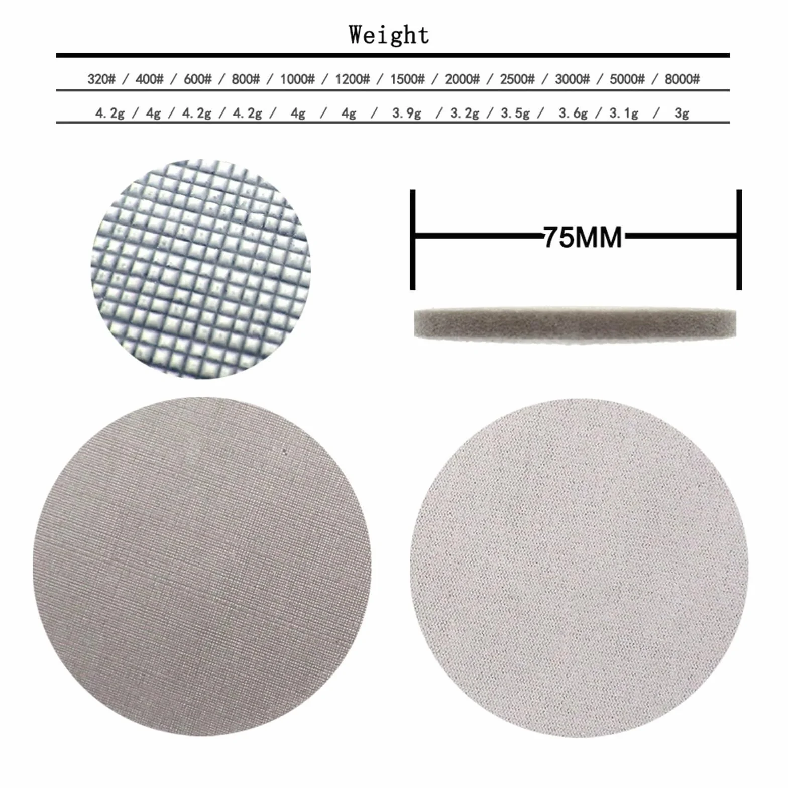 3-calowe gąbkowe tarcze ścierne – papier ścierny z rzepem do stosowania na mokro i sucho, gradacja 320–8000 do precyzyjnego polerowania(10Pcs 400 Grit)