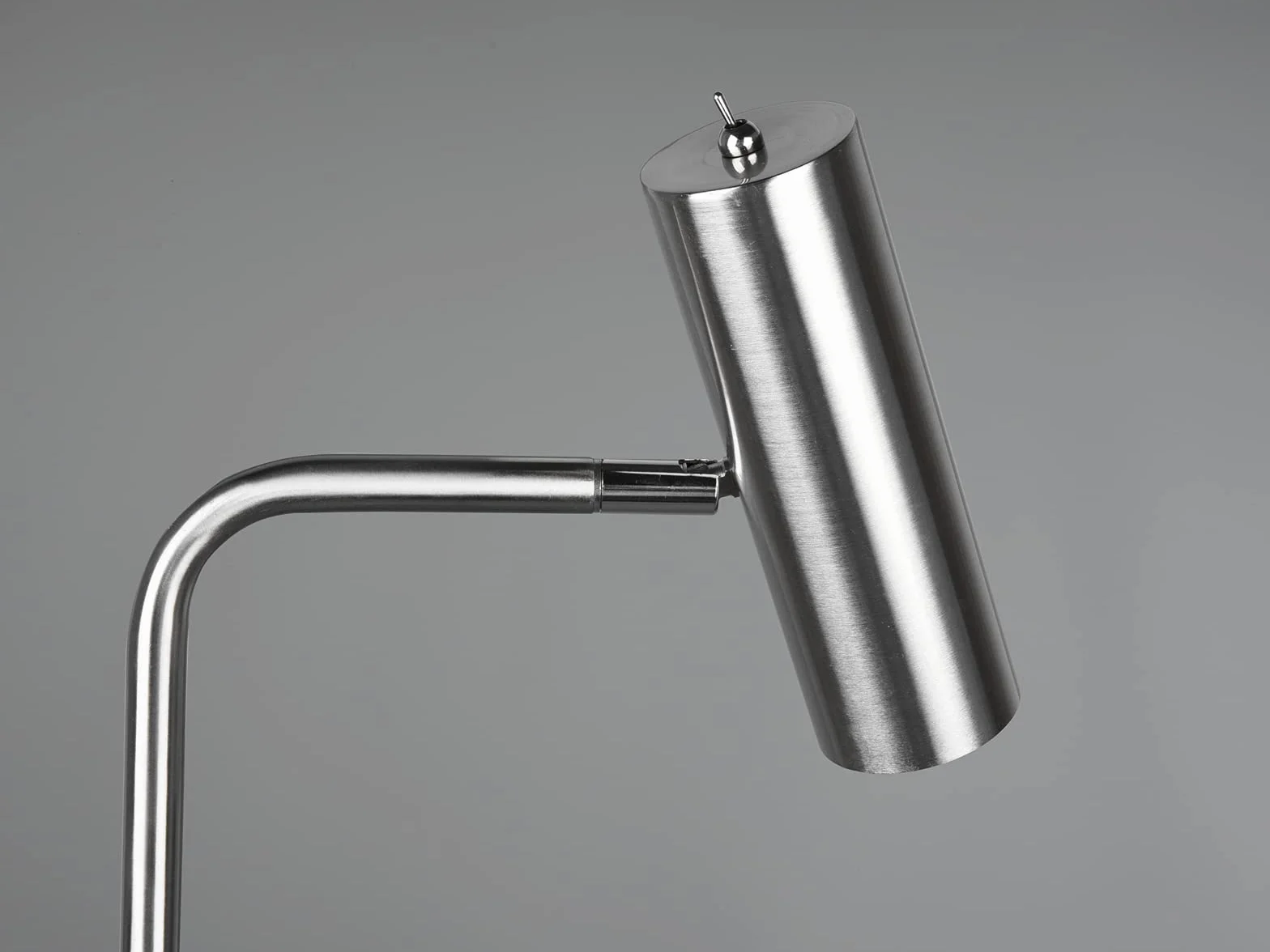 meineWunschleuchte Lampa stojąca z metalu w kolorze srebrnym matowym z regulowanym reflektorem, wysokość 151 cm