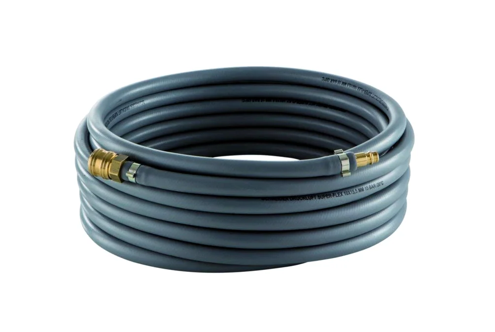 Schneider Druckluft GmbH DGKD730032 Schneider airsystem wąż sprężonego powietrza DLS-SK-SF 15,5-10/5 m, PVC, długość 5 metrów, wąż z wkładką z tkaniny, szary