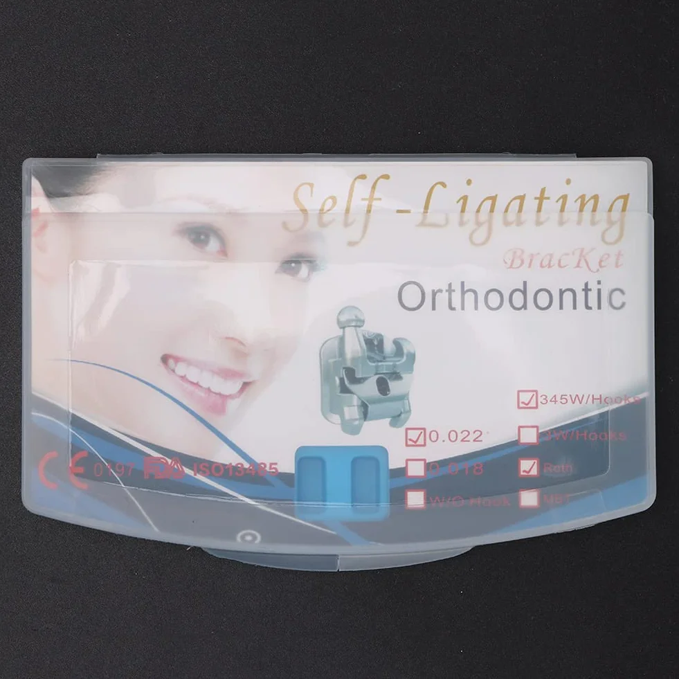 LiebeWH Aktywne Zamki Ortodontyczne Samoligaturujące Lekkie, Zapewniające Krótszy Czas Leczenia z Haczykiem Mini Roth 0,022 3-4-5 dla Lekarzy Dentystów