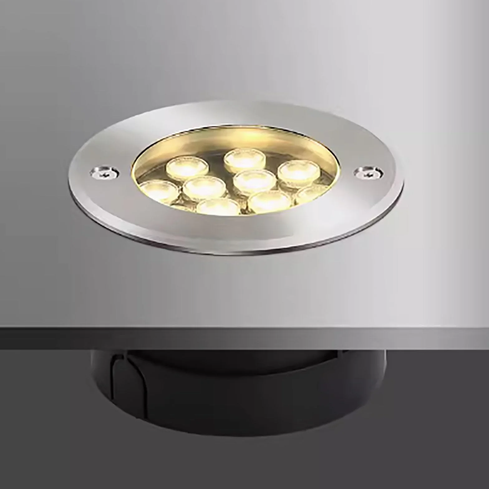 Oświetlenie ogrodowe LED – zewnętrzne lampy do wkopania w ziemię,okrągły reflektor naziemny AC 220 V,wodoodporna lampa wpuszczana w podłogę IP65,lampa podłogowa LED do ogrodu i na dziedziniec,dek