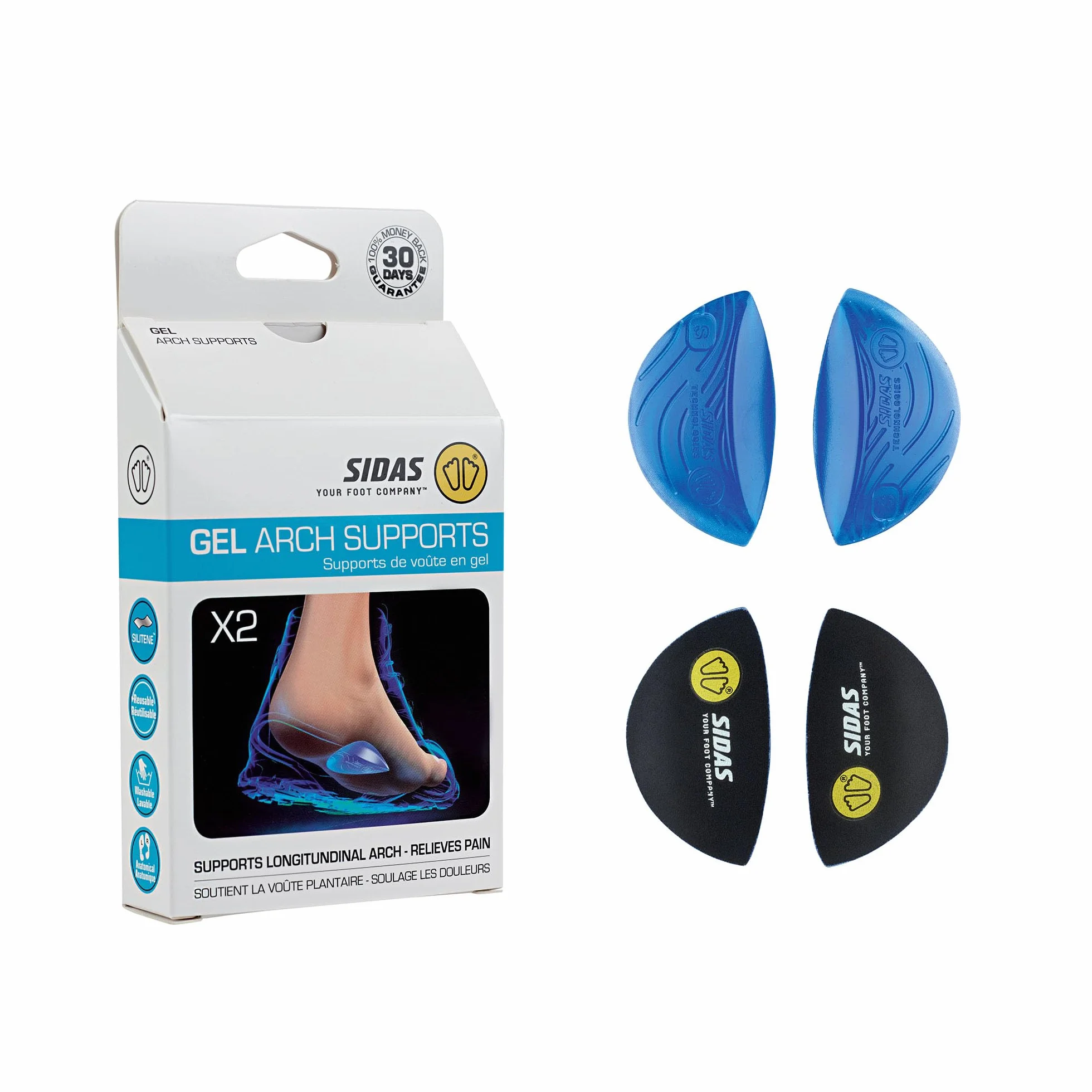 Sidas Gel Arch Support Washable Reusable
