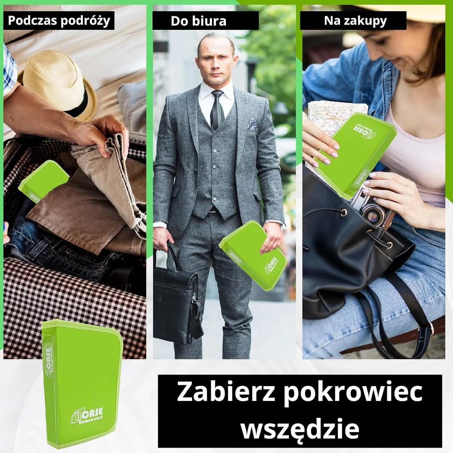 HOMEO-Case | Etui Homeopatyczne z 90 Przestrzeniami na Fiolki Boiron o Pojemności 4 Grama | Nie Zawiera Fiolków | Zielony Limonkowy