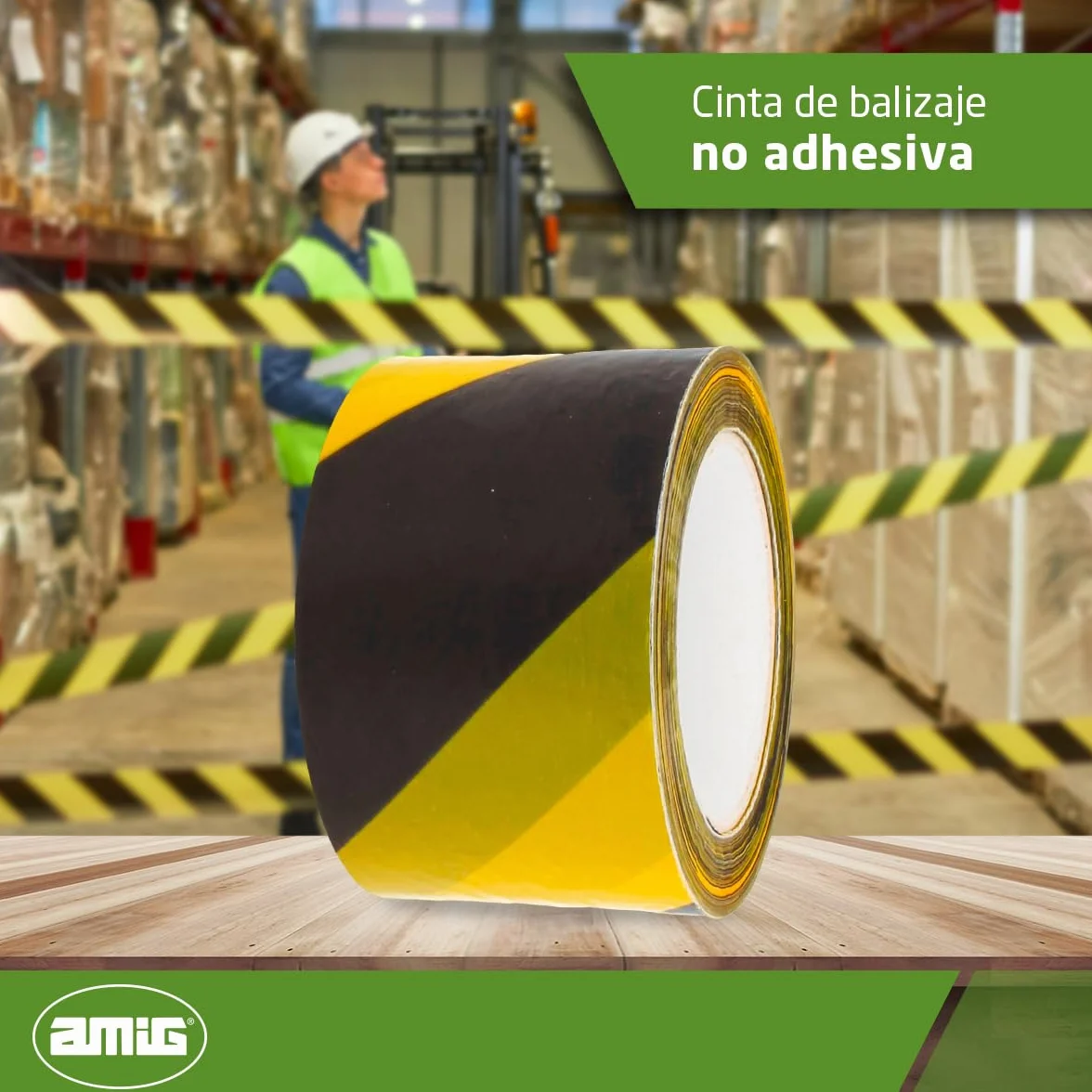 amig 522 taśma odgradzająca, żółta