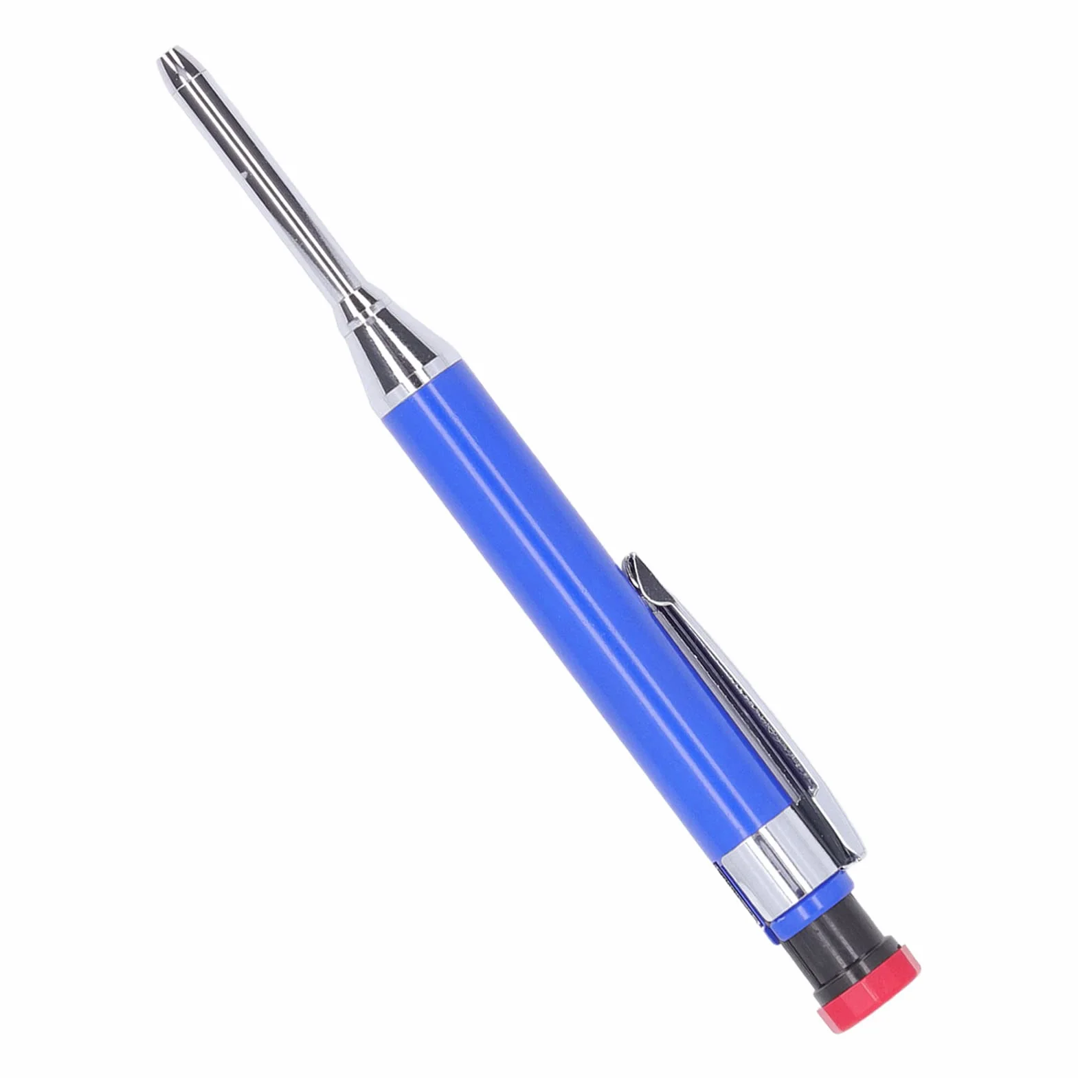 Mechaniczny Ołówek Stolarski Heavy Duty, Długi Nos, Narzędzia do Znakowania Głębokich Otworów do Konstrukcji Architekta do Obróbki Drewna(Niebieski)