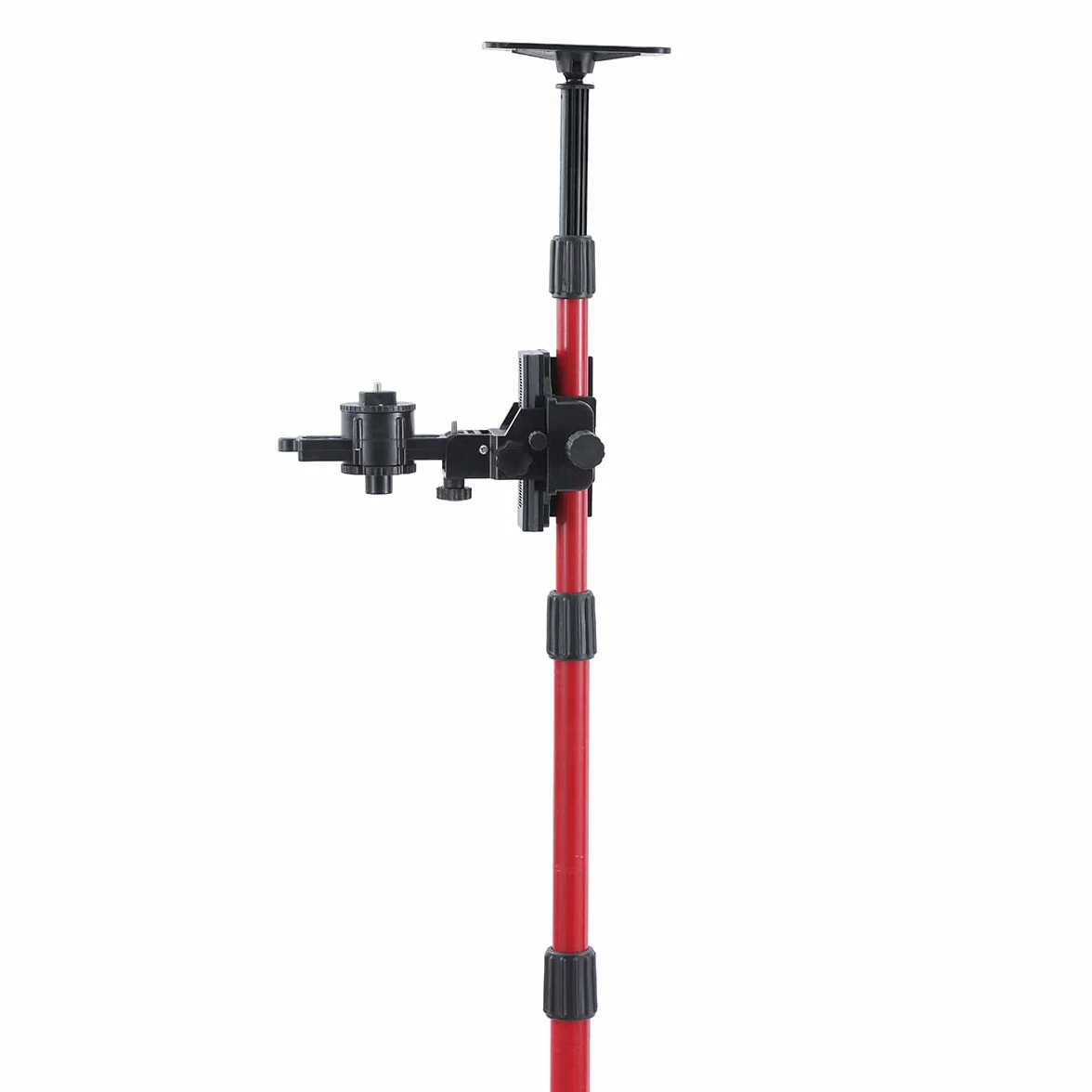 TOPWAY Laser Niveau drążek teleskopowy 115-400 cm, regulowana wysokość, teleskopowa listwa poziomująca, wysuwana od podłogi do sufitu, z uchwytem i torbą nylonową