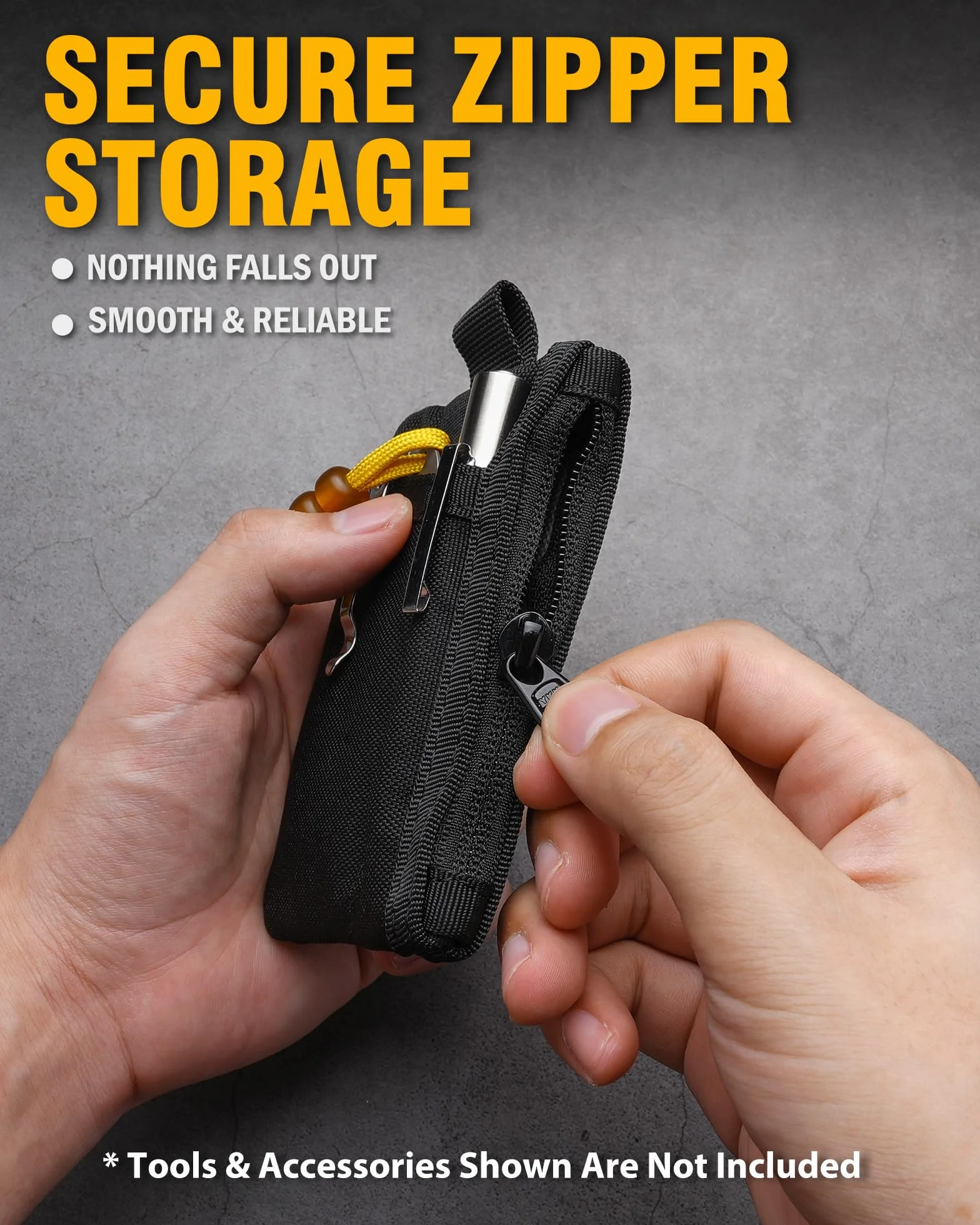 VIPERADE VE28 Mini torba EDC 6 w 1, mini organizer do torby z 6 kieszeniami, mały organizer do torby EDC, mini torba wielofunkcyjna, torba na klucze, mały portfel męski, dodatkowe plecak-Czarny