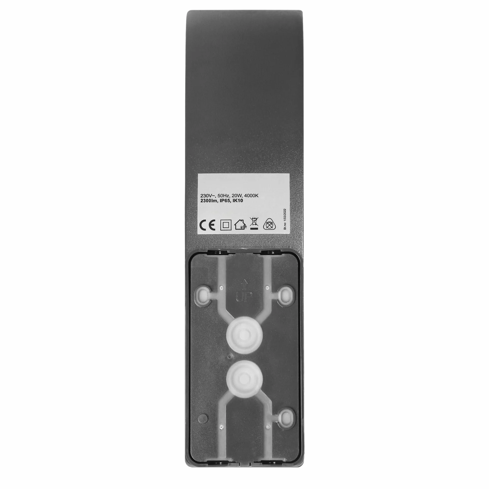 Lampa Zewnętrzna LED Lampa Ścienna Ogrodowa 2000lm IP65 4000K 20W (szary)