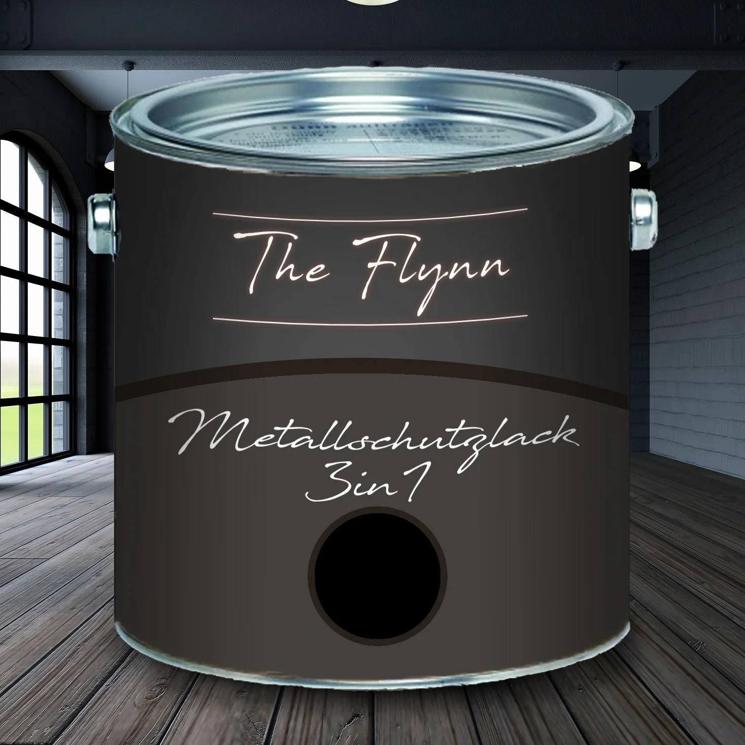 farba 3w1 do metalu farba do metalu żelaza aluminium cynku i stali - ochrona przed rdzą, gruntująca i nawierzchniowa w jednym! (2,5 L, Czarny (RAL 9005)) The Flynn