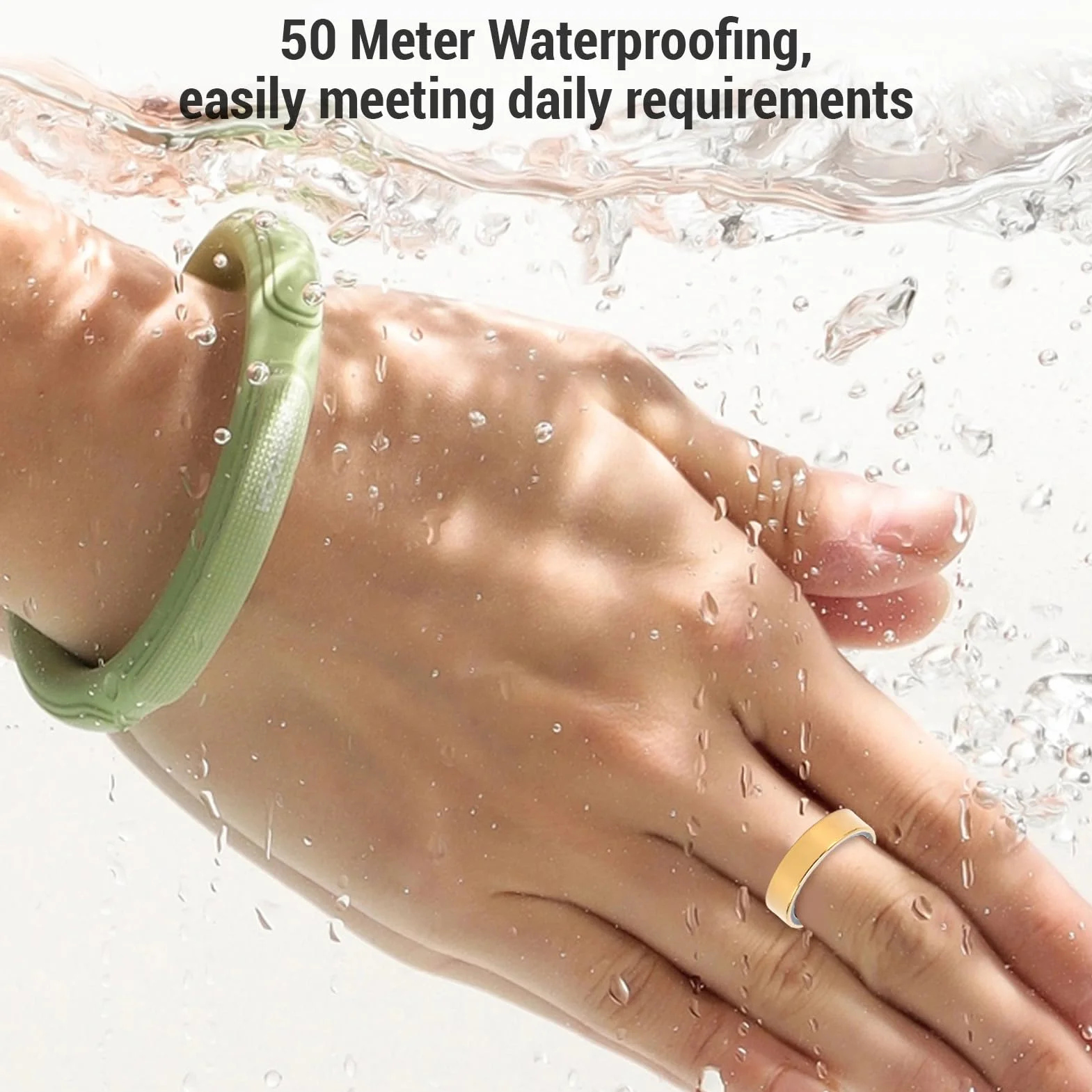 XUMIUZIY Inteligentny pierścień dla Mężczyzn i Kobiet, Wodoodporne Działanie 50 -metrowe Kroki Fitness Kroki Ringu, Licznik Zdalnego Sterowania do (12 ID: 21,6 mm / 0,85 cala, obwód: 67,8 mm / 2,67)