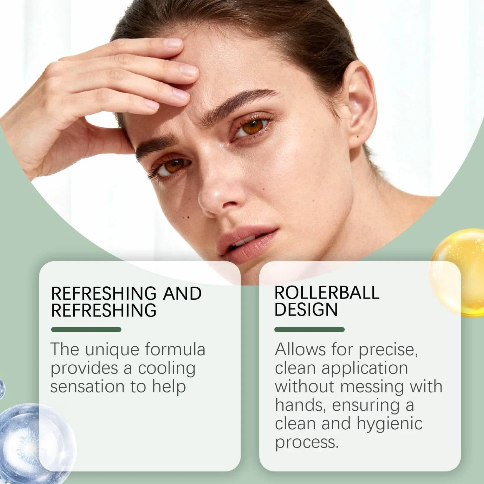 Anti-Dizzy Roll On, 10 ml olejek aromatyczny z naturalnymi składnikami, łagodząca zawroty głowy z miętą pieprzową i ekstraktem z imbiru, delikatny i bez podrażnień, łagodzi zmęczenie i stres (2 szt.)