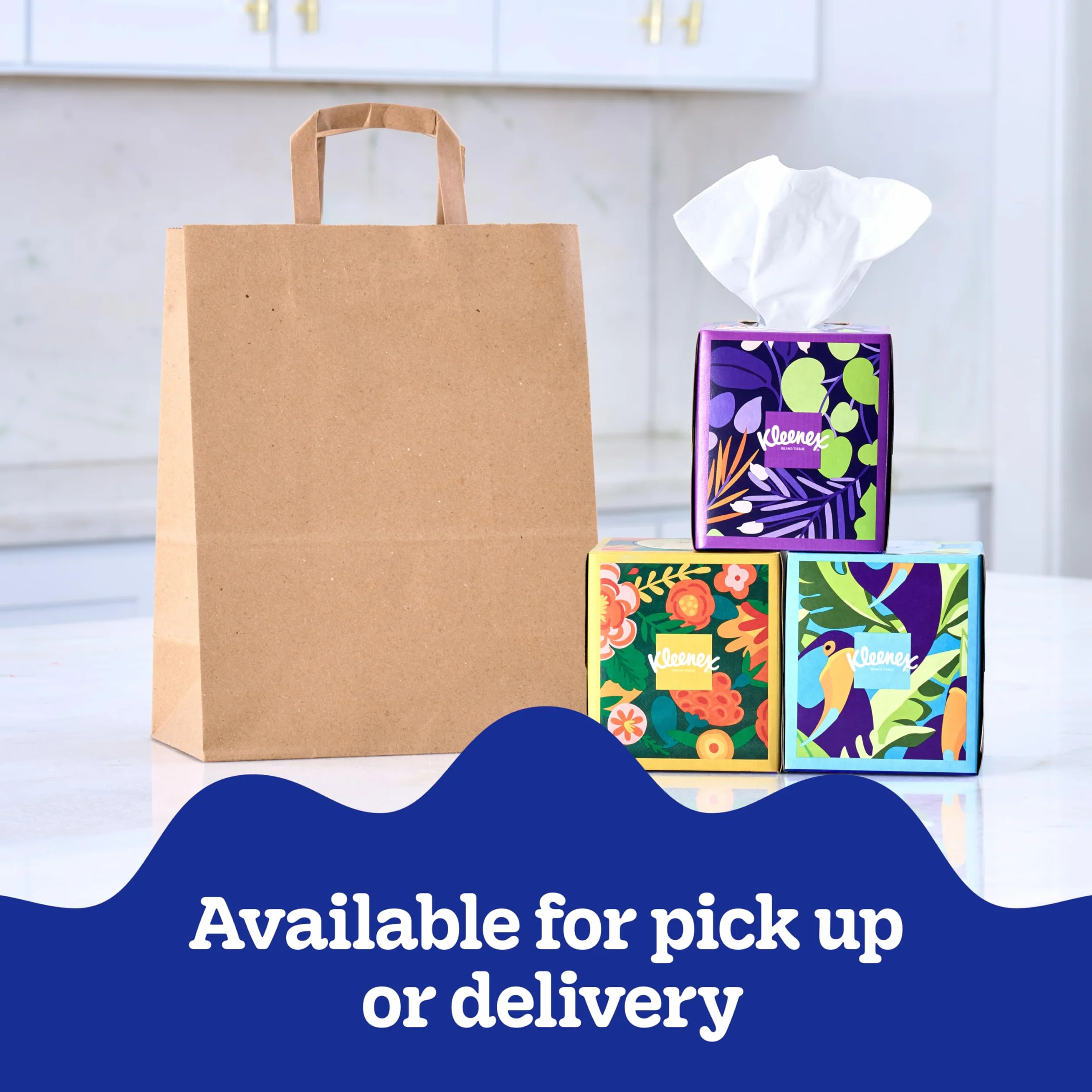 Kleenex Ultra Soft Facial Tissues, 4 Cube Boxes, 60 Tissues per Box, 3-Ply (240 Total Tissues), Packaging May Vary