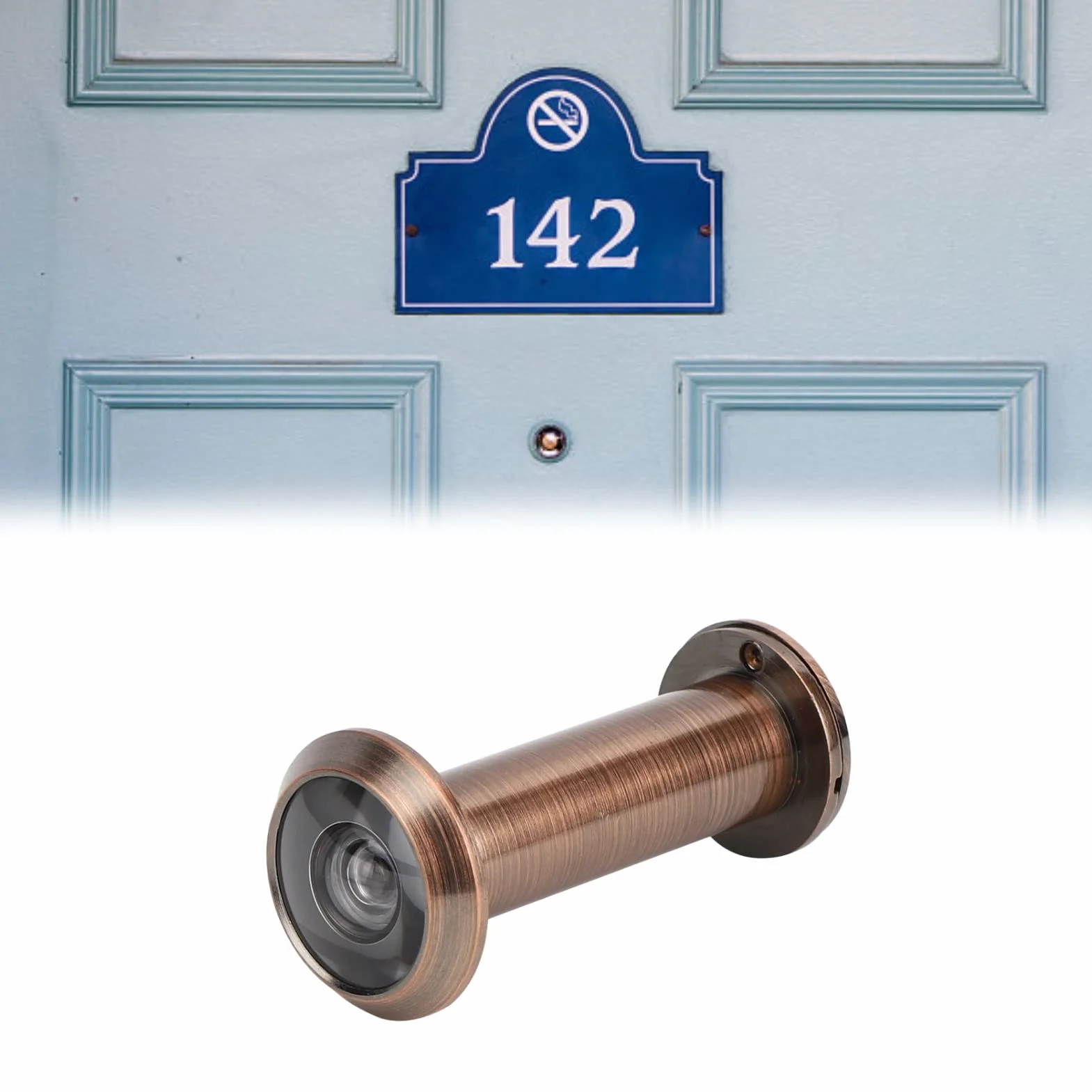 Wizjer szerokokątny 220 stopni, Haofy 1 kawałek wizjera wizjera z ekranem prywatności, szpieg bezpieczeństwa wizjera do drzwi o grubości 55 mm-90 mm, otwór Ø 16 mm, do domowego biura hotelowego, 1