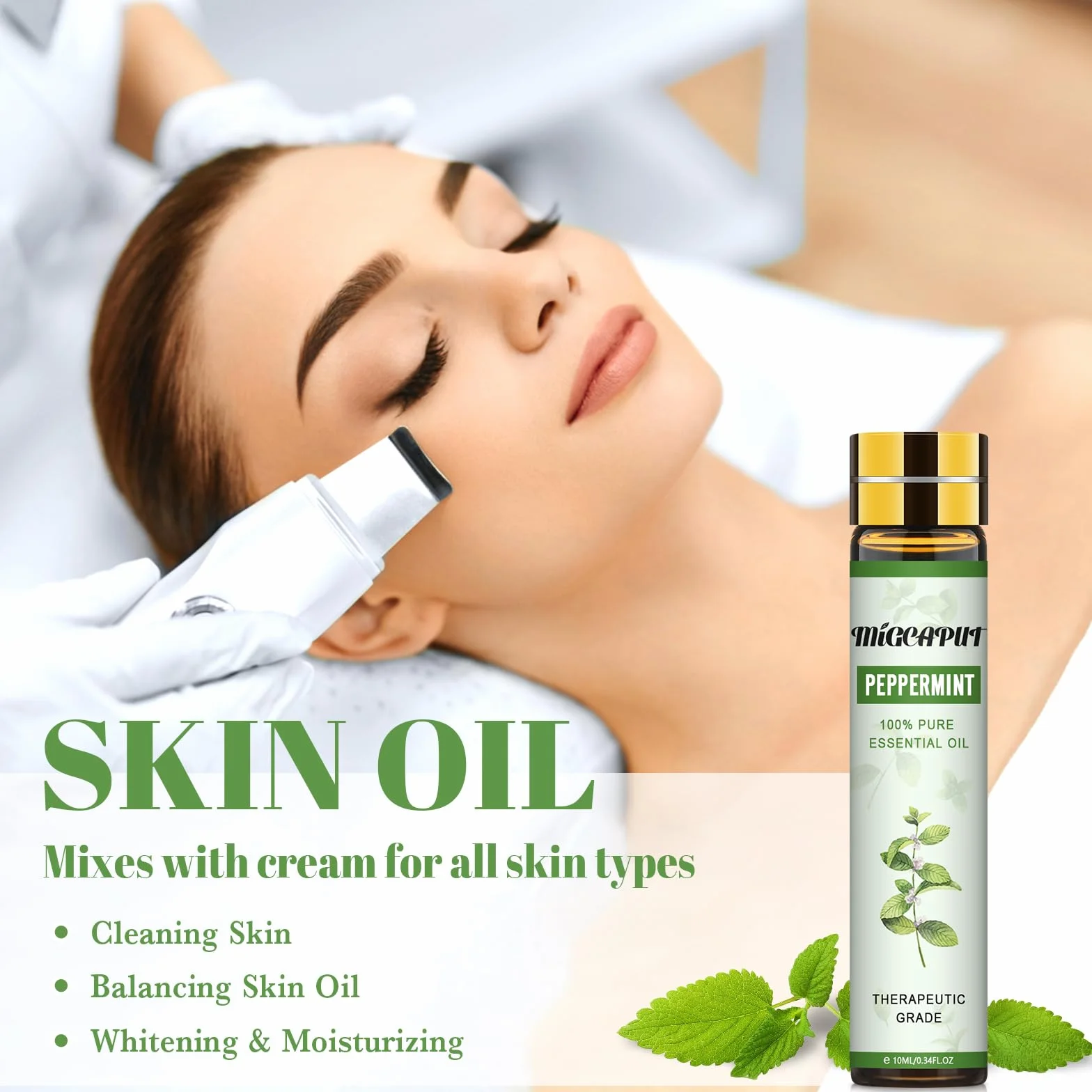 Olejek Eteryczny z Mięty Pieprzowej 100% Naturalny 2 x 10ML Zestaw do Aromaterapii