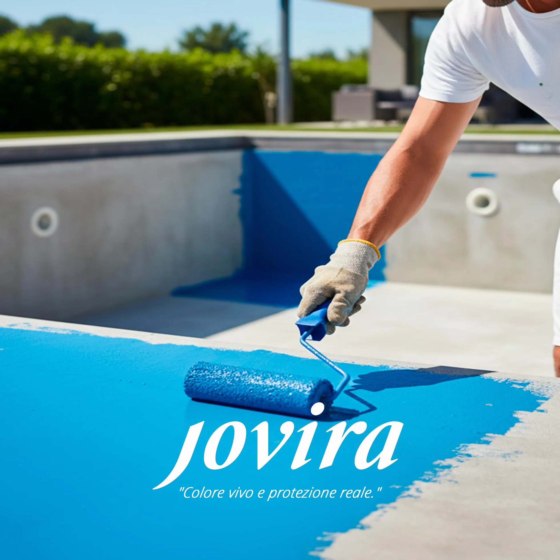 JOVIRA PINTURAS 4L Farby basenowe do basenów Ochrona i dekoracja basenu (4 litry, niebieski) B-10