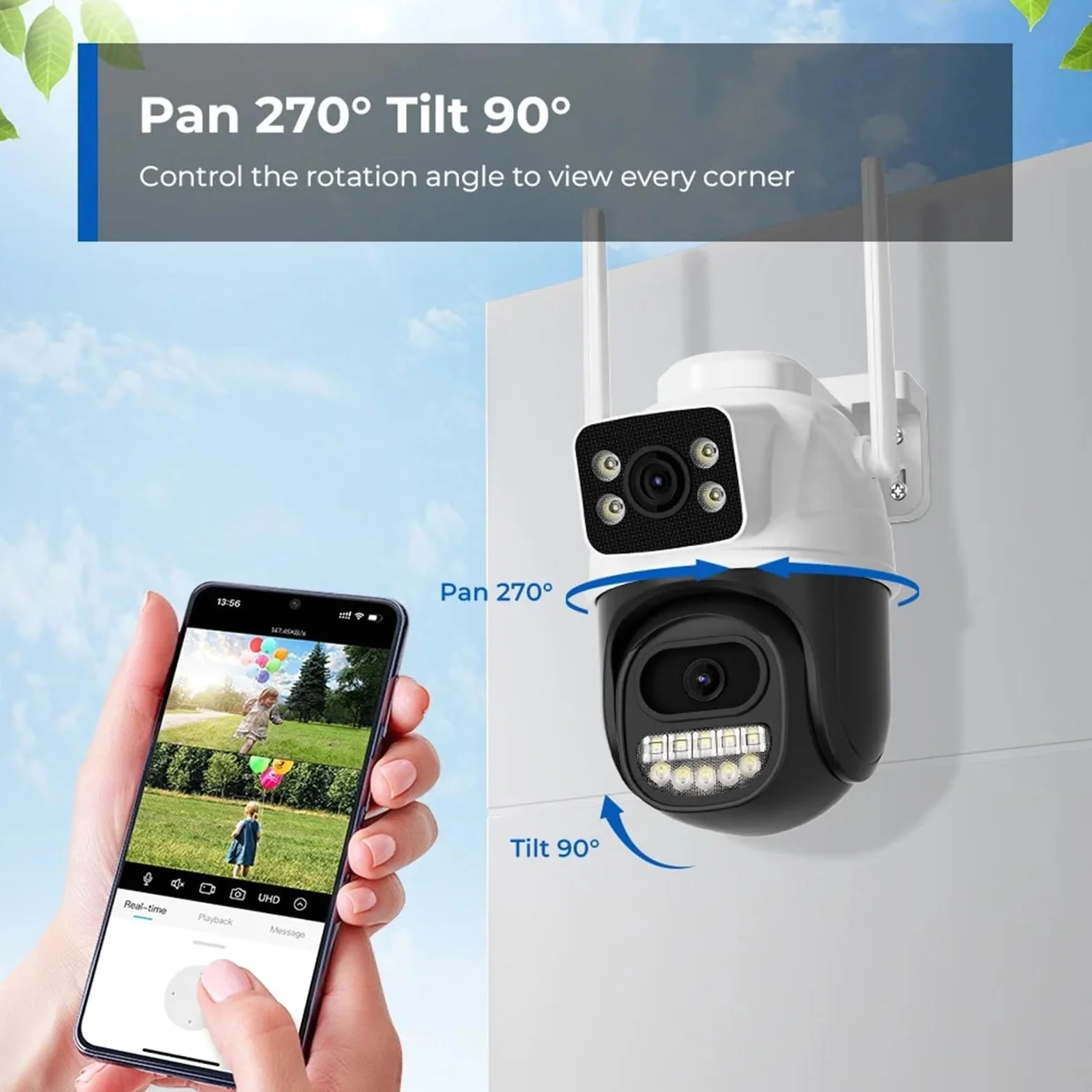 Kamera IP 8MP z dźwiękiem WiFi, zewnętrzna, 8-kanałowa, mini kamera NVR, zestaw do monitoringu CCTV, bezprzewodowy system kamer noktowizorem na podczerwień,Spokój ducha zawsze(1T,8pcs)