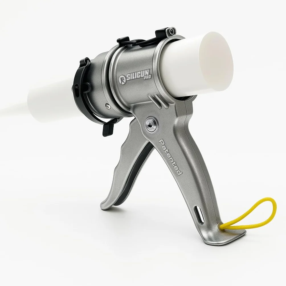 SILIGUN™ PRO Compact pistolet uszczelniający 24:1, pistolet uszczelniający bez kapania, opatentowana konstrukcja, lekka aluminiowa rama, pasuje do wszystkich rur 295 ml (SILIGUN PRO)