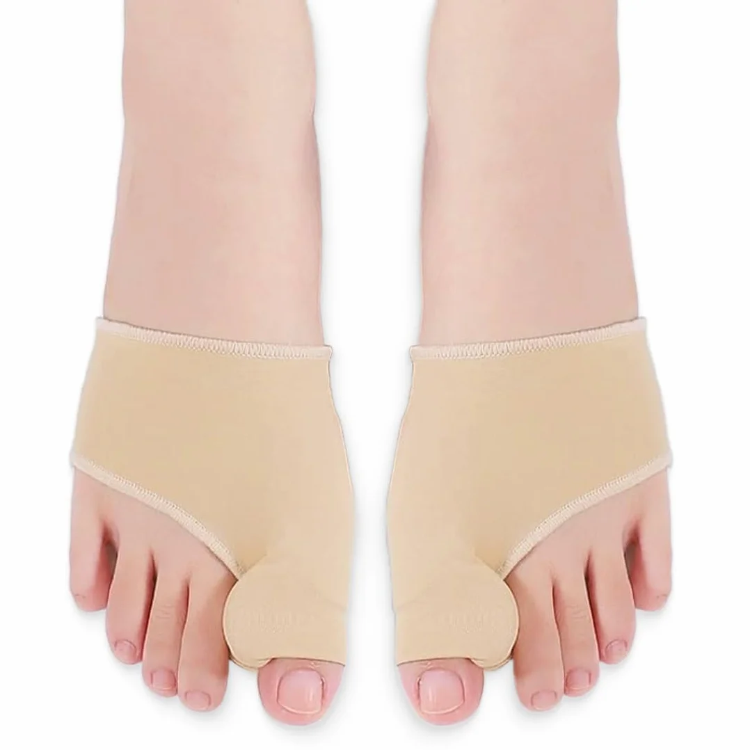 2 sztuki haluksów, skarpety na palec koślawy, separator palców z wbudowanym silikonem, ochrona palców, stabilizator palca koślawego, ochrona prostownicy, unisex