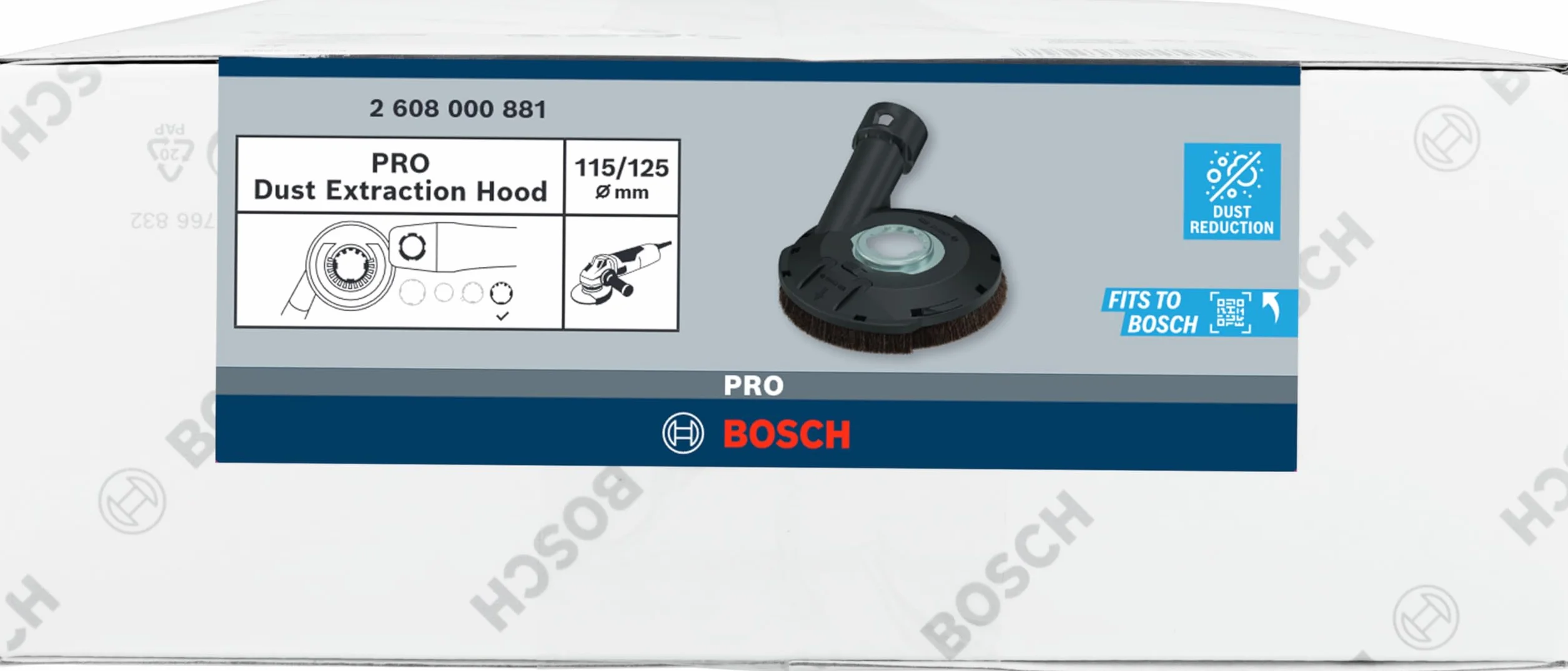 Bosch 1 x PRO okap ssący (Ø 115, 125 mm, profesjonalne akcesoria, mała szlifierka kątowa)