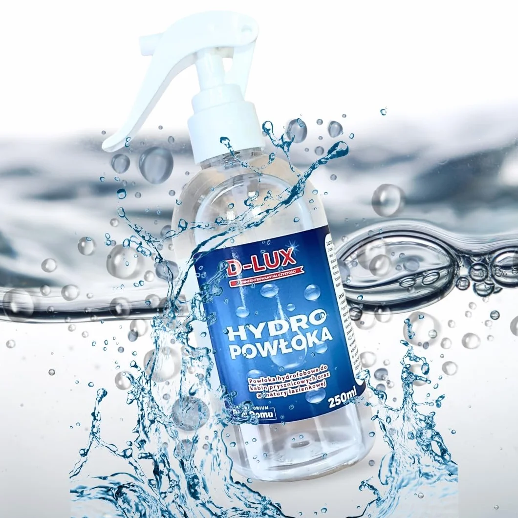Czyste szyby prysznicowe - D-Lux powłoka hydrofobowa + Odkamieniacz do łazienki Zestaw czyszczący szkło prysznicowe