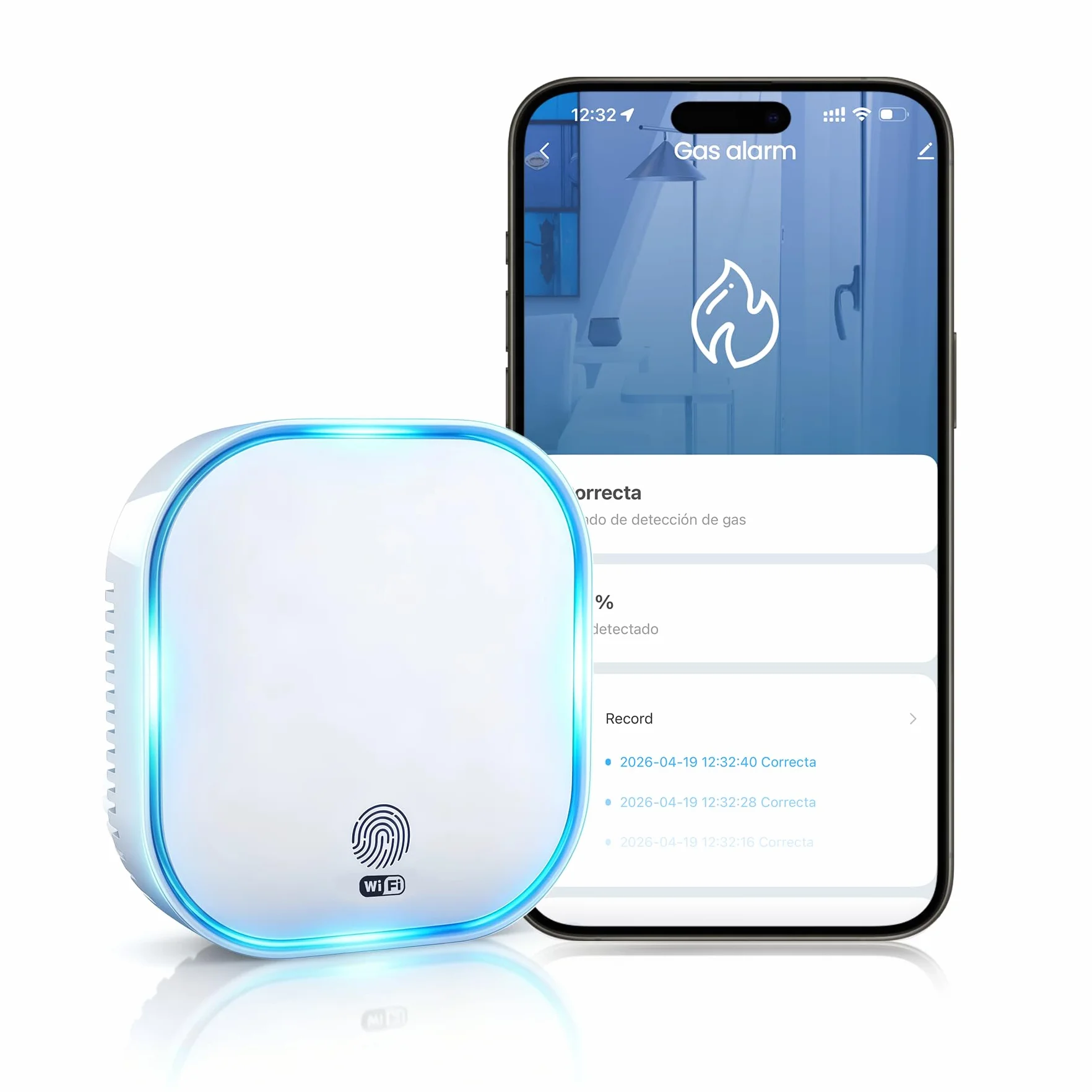 BoundlessBrothers Detektor gazu WiFi, alarm kuchenny 50194, kompatybilny Tuya Smart 2,4 GHz, czujnik wycieku gazu naturalnego, metan, propan, butan, LPG