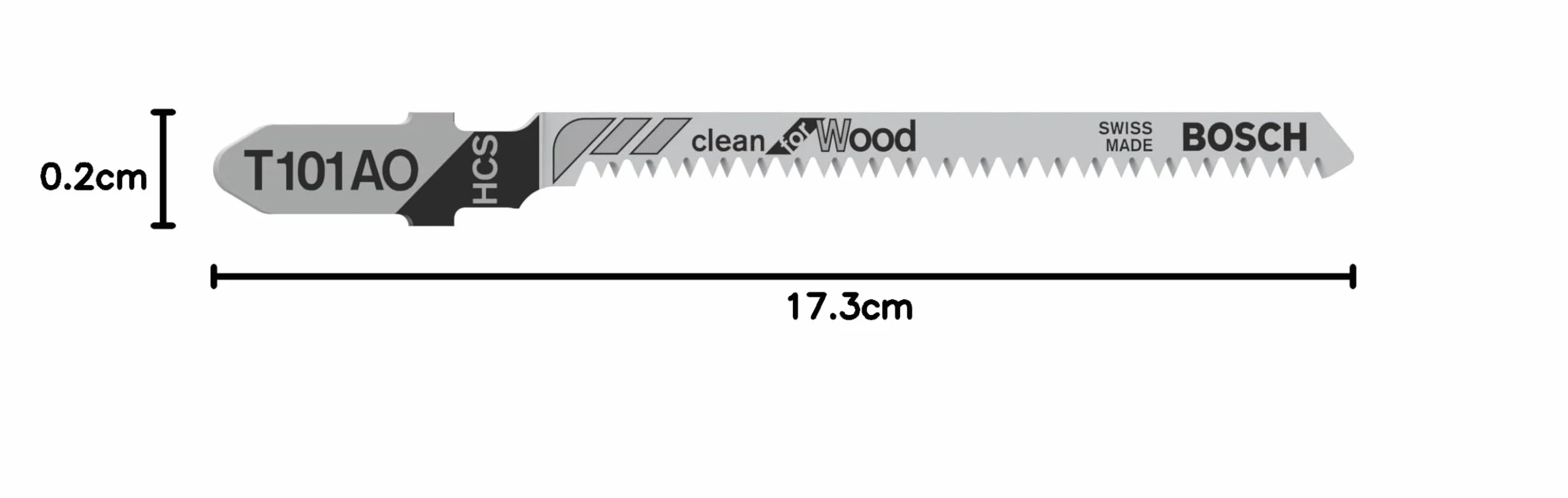 Bosch 5x Brzeszczoty do wyrzynarki T 101 AO Clean for Wood (do Miękkie drewno, Sklejka, Długość 83 mm, Professional Akcesoria Wyrzynarka)